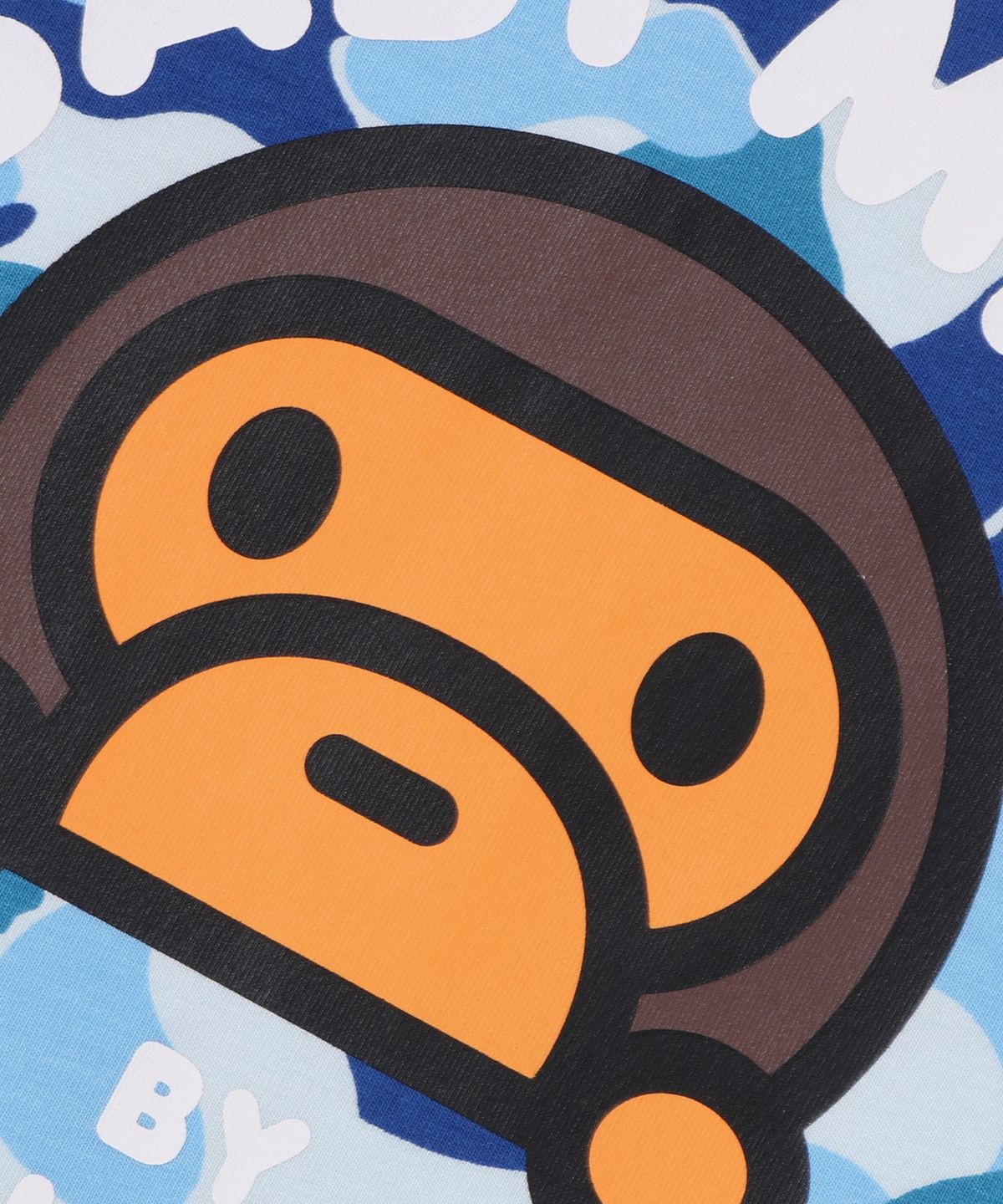 베이프 키즈(BAPE KIDS) ABC 카모 베이비 마일로 티셔츠(KIDS) BLUE