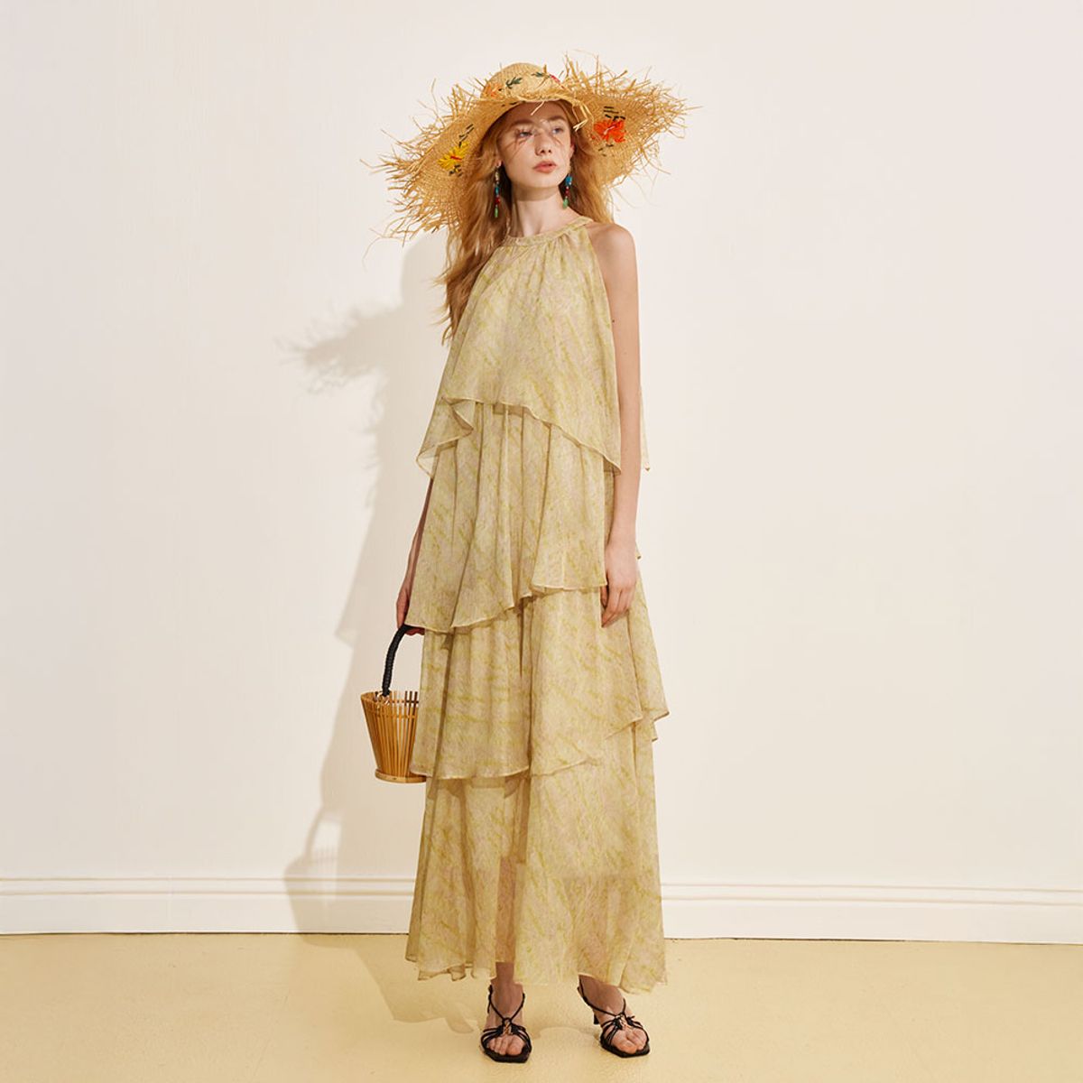 와이와이아이엠(YYIAM) YY_Halterneck off-the-shoulder dress