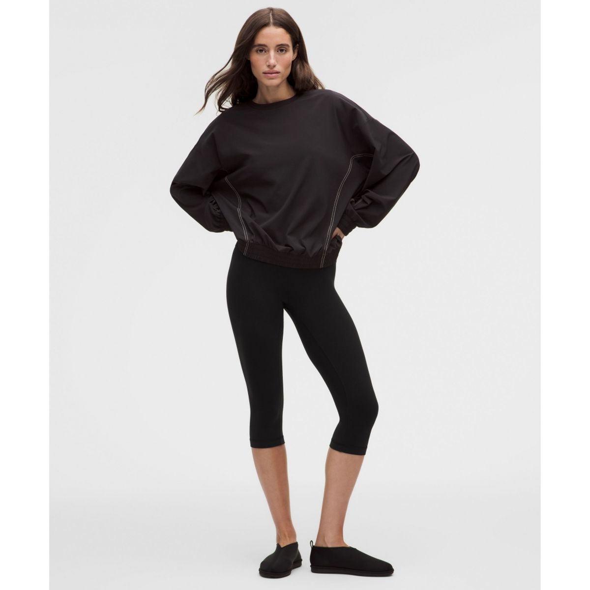 룰루레몬(LULULEMON) 디파인 오버사이즈드 풀오버 *스위프트  BLK LTIV