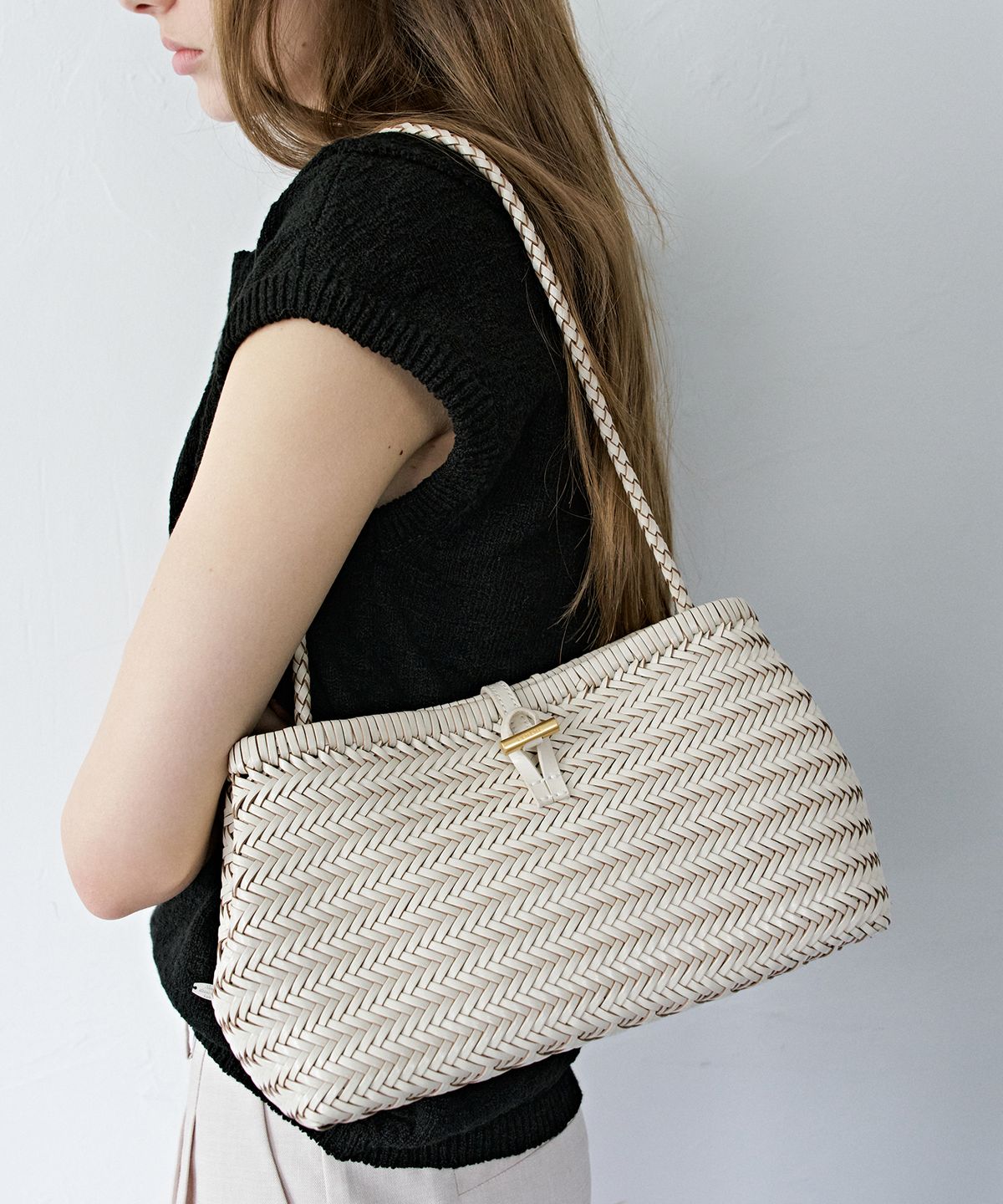 르메메(LEMEME) Sac Petit Tissage Ivory