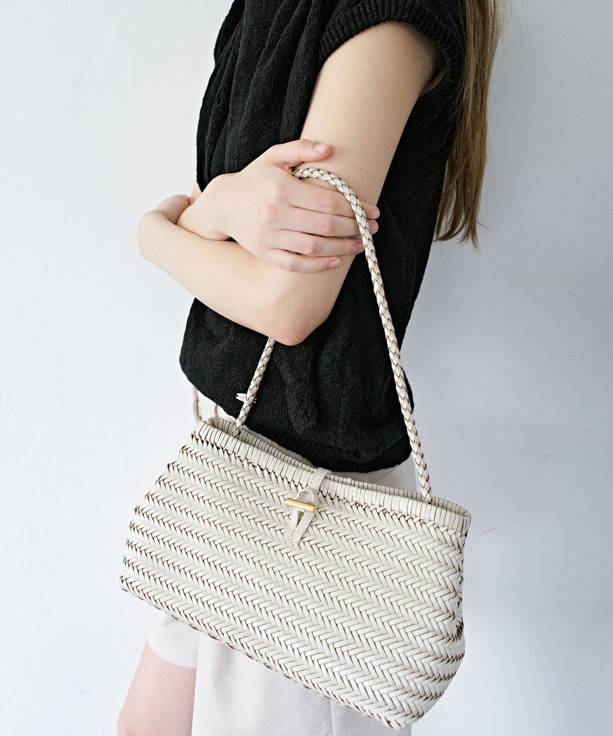 르메메(LEMEME) Sac Petit Tissage Ivory