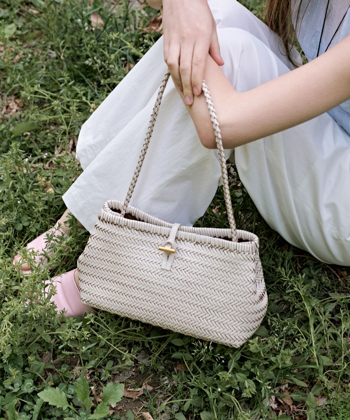르메메(LEMEME) Sac Petit Tissage Ivory
