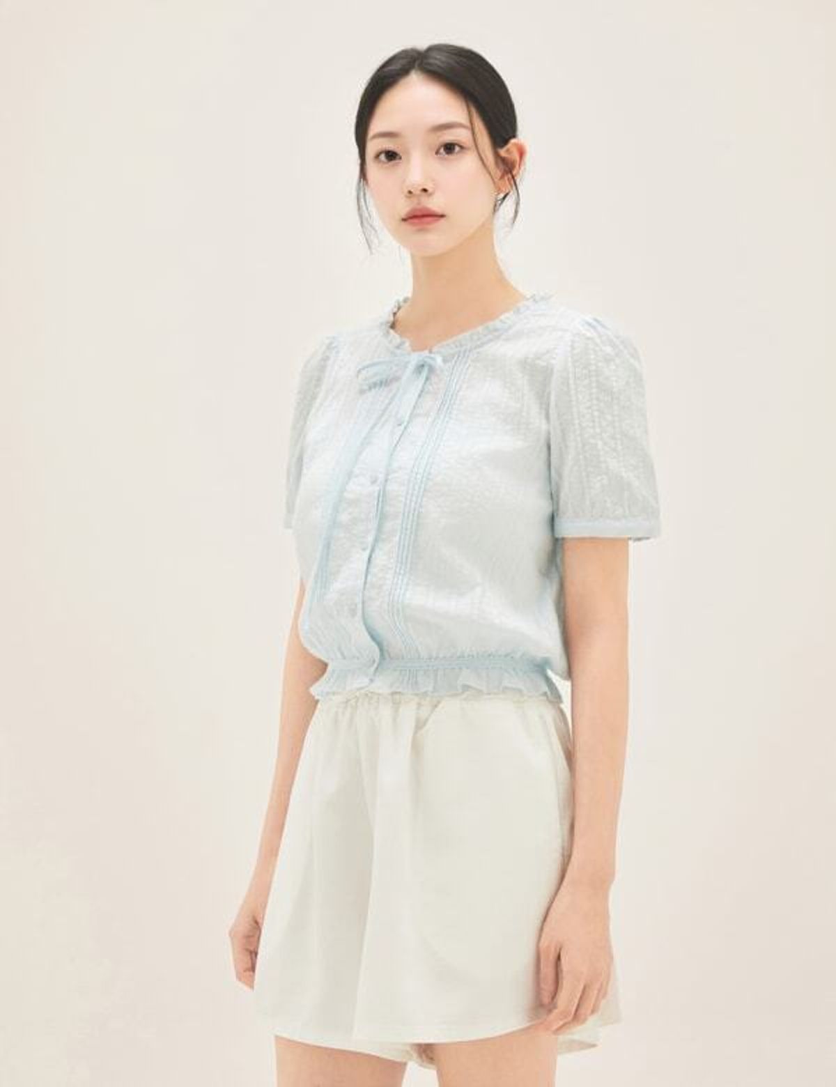 로엠(ROEM) 데님 밴딩 쇼츠 RMTWG26RT1
