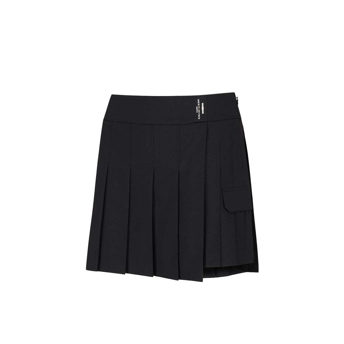 어뉴골프(ANEW GOLF) WOMEN OVER PLEATED HALF PANTS_BK