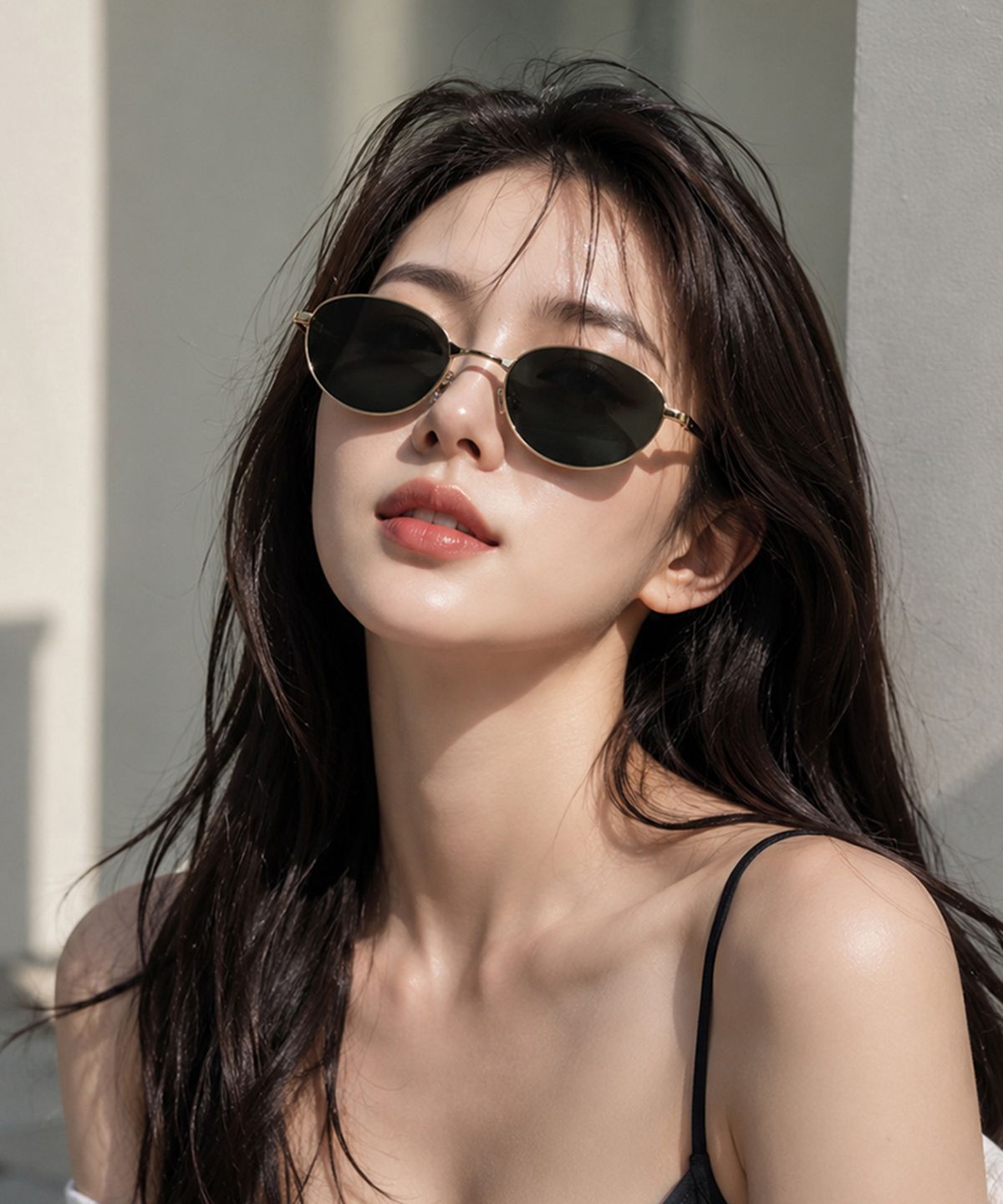투디터(2DITOR) ACM 빈티지 슬림 메탈 선글라스 나일론 틴트렌즈 C3 골드카키