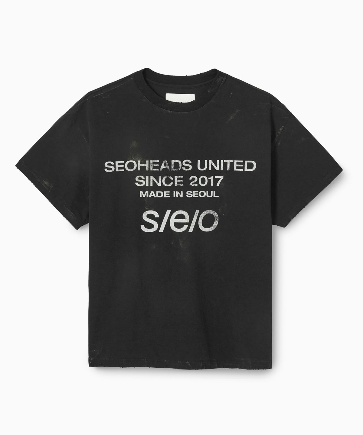 에스이오(s/e/o) DIRTY WASHED T-SHIRT BLACK