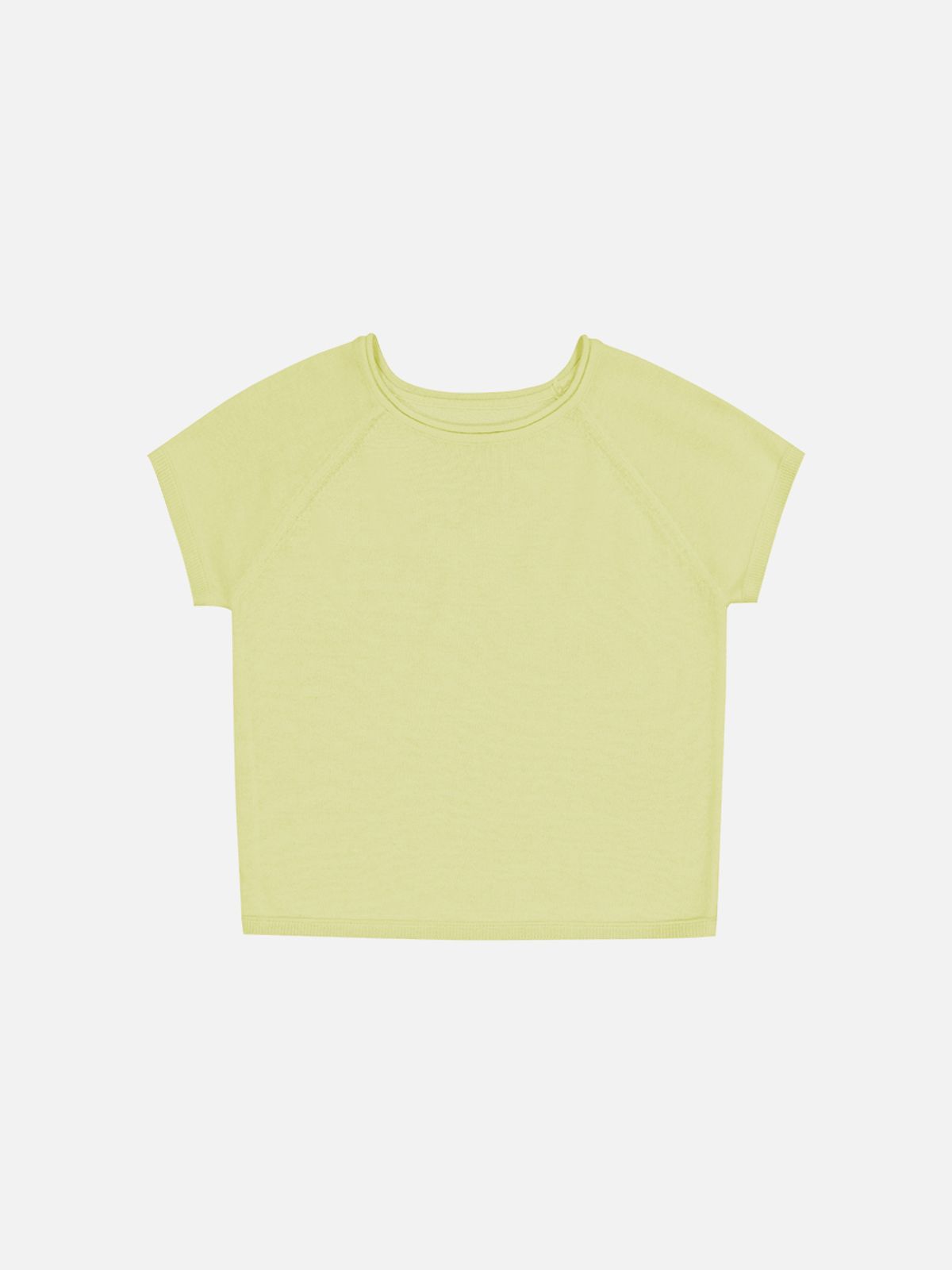 비올셋(BE ALL SET) Linen Raglan Short-Sleeve Knit_Lemon