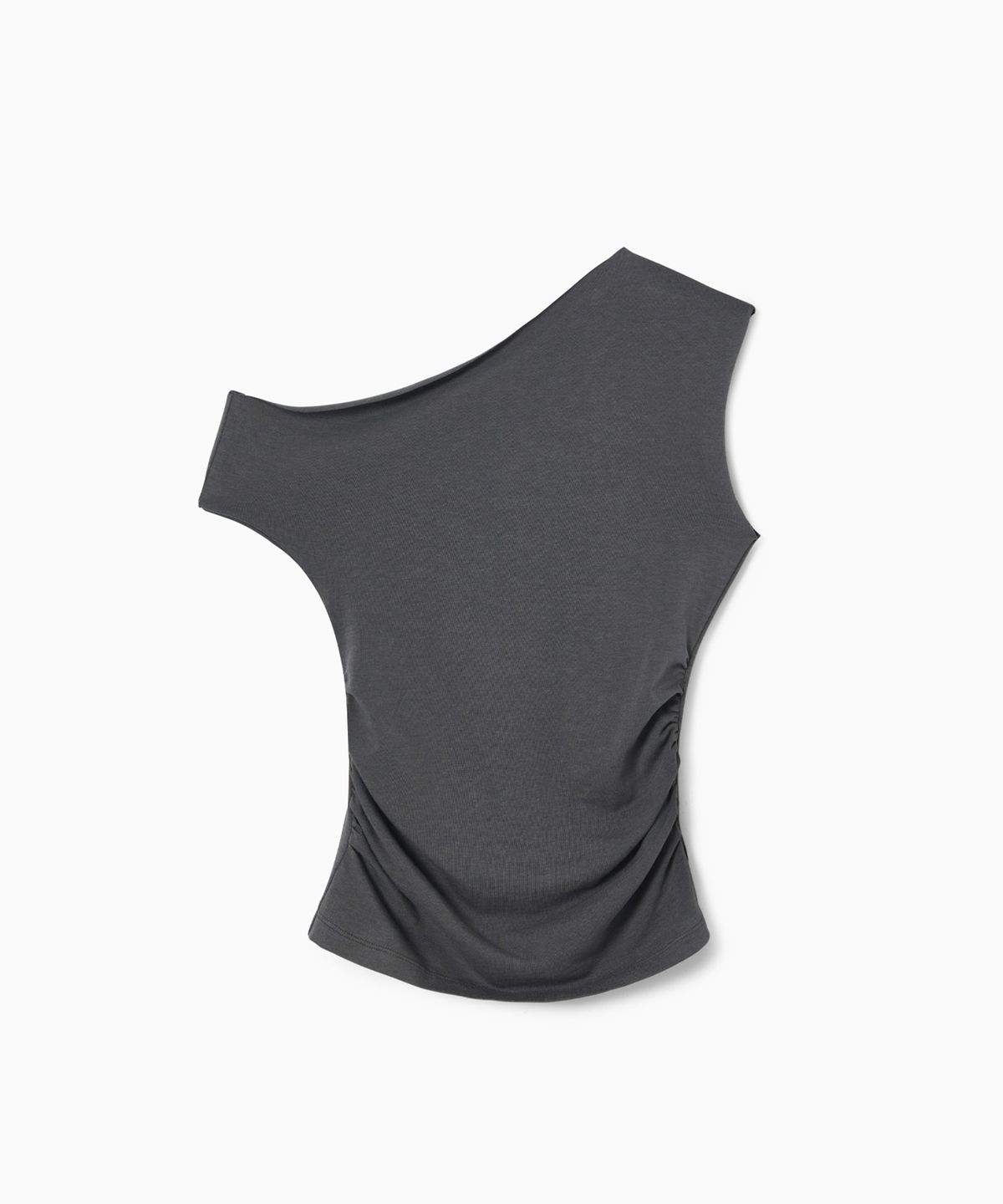 에스이오(s/e/o) ASYMMETRIC JERSEY TOP CHARCOAL