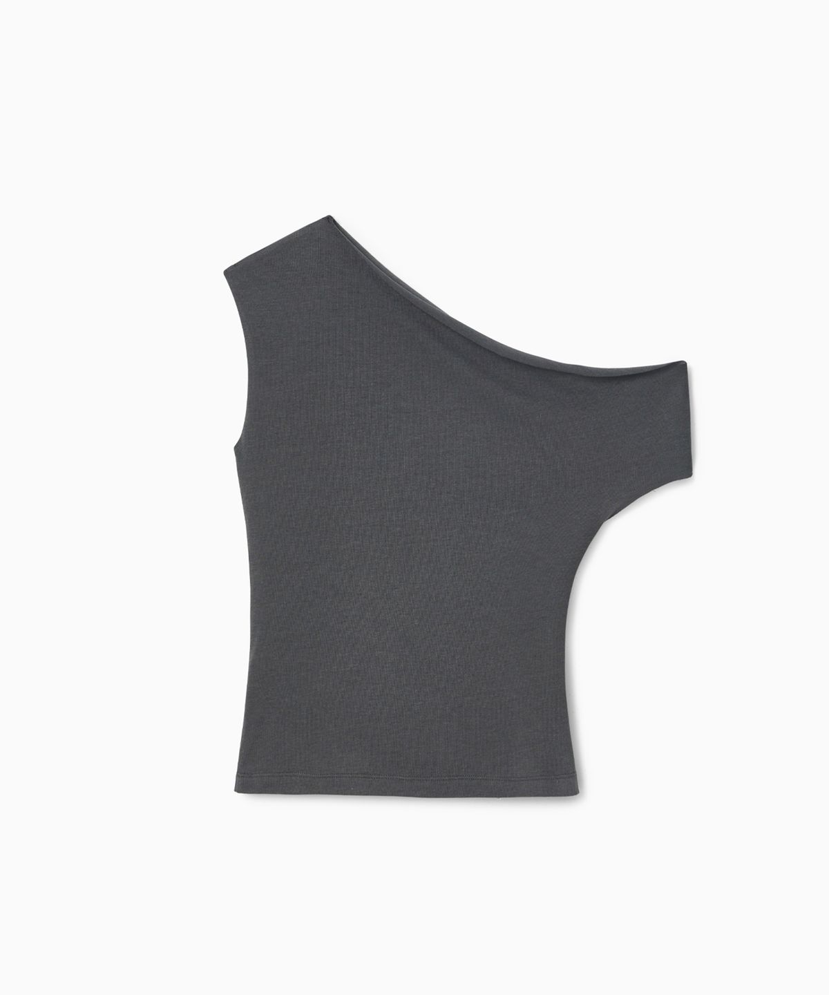 에스이오(s/e/o) ASYMMETRIC JERSEY TOP CHARCOAL