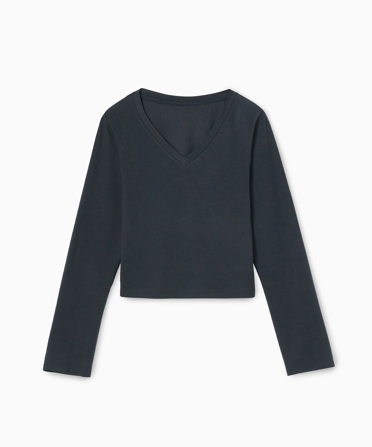 에스이오(s/e/o) SILKY V-NECK TEE CHARCOAL