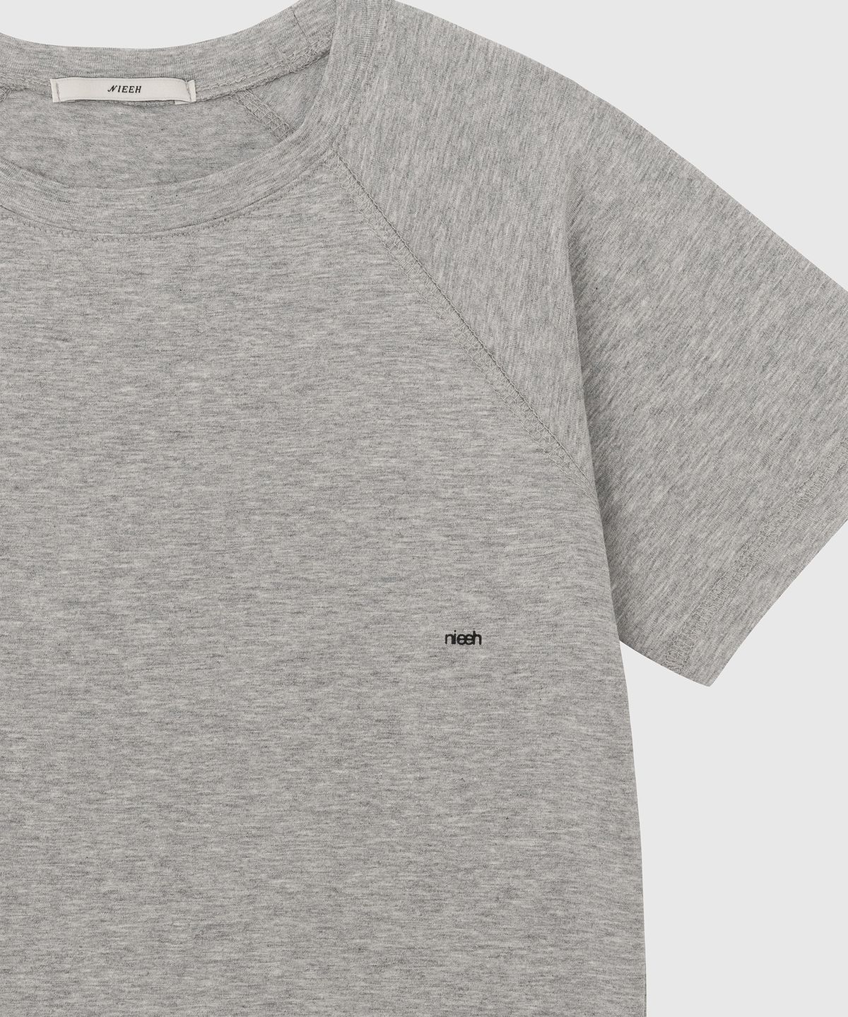 니히(NIEEH) Small nieeh logo tee (Gray)