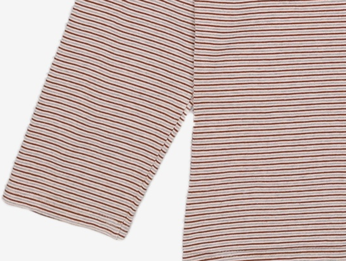 클로티(CLOTTY) STRIPE JELLY PATCH LONG SLEEVE BROWN(CY2AFFT553A) FREE