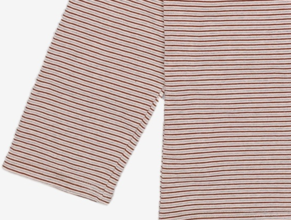클로티(CLOTTY) STRIPE JELLY PATCH LONG SLEEVE BROWN(CY2AFFT553A) FREE