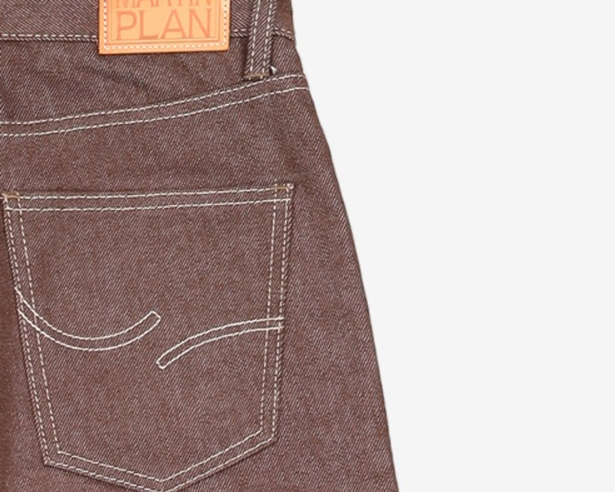 마틴플랜(MARTIN PLAN) Wave Bar Denim - BROWN M