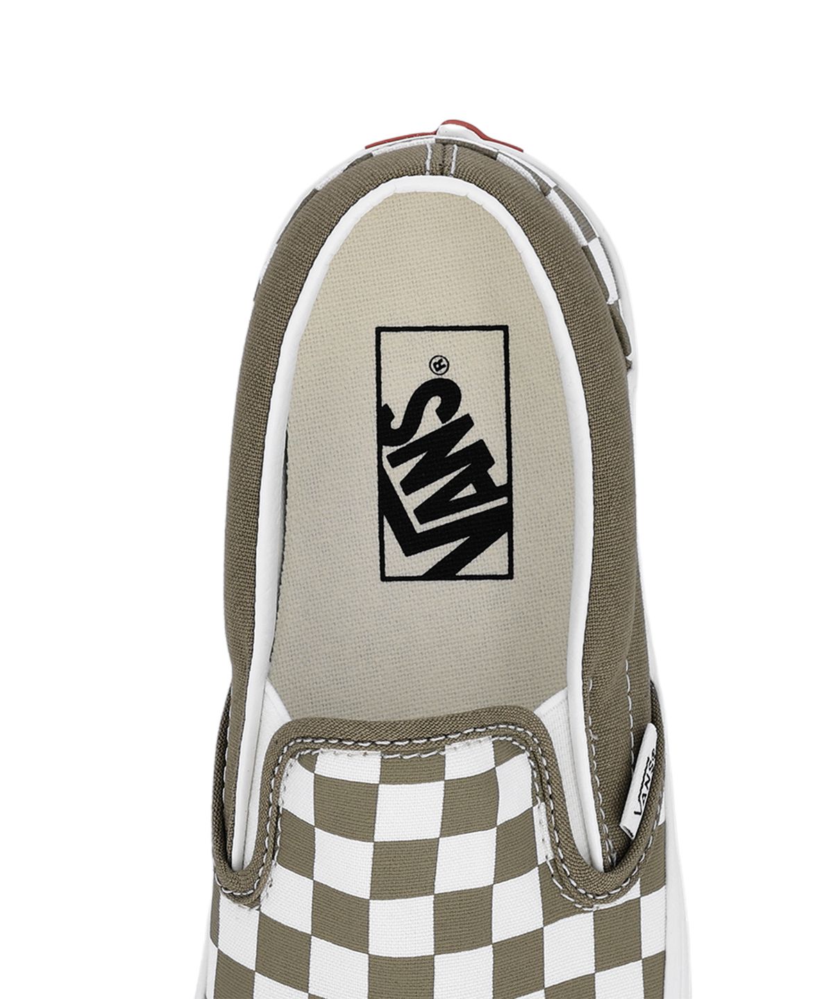 반스(VANS) 클래식 슬립 온 - (컬러 띠어리) 체커보드 올리브 브라운 / VN000Z7AOVB1