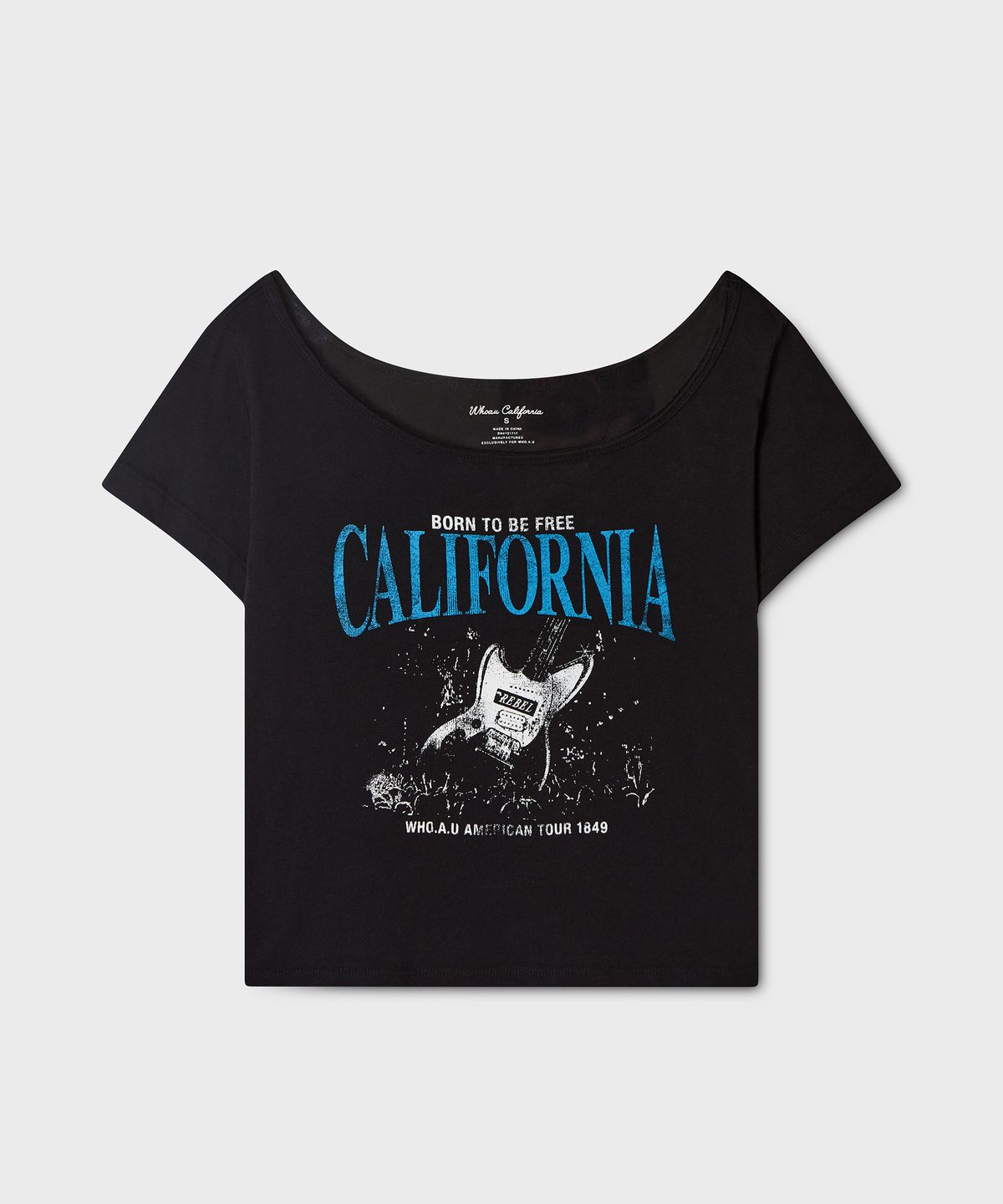후아유(WHO.A.U) Rock Music One-Shoulder T-shirt(F) / WHRPG3763F
