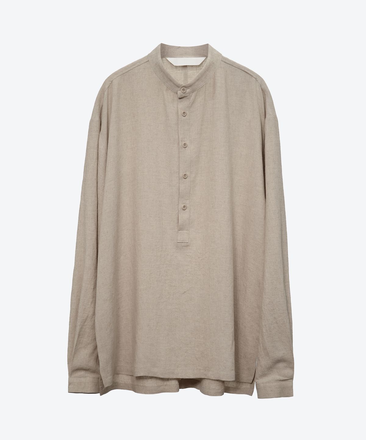 언티지(UNTAGE) 린넨 헨리 셔츠[OatmealUNISEX)]_UTS-SS81