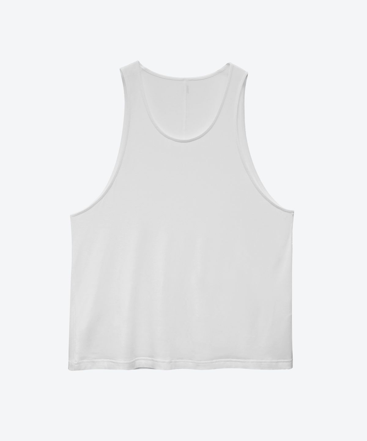 언티지(UNTAGE) 내로우 숄더 실키 민소매 티셔츠[White(UNISEX)]_UTT-ST63