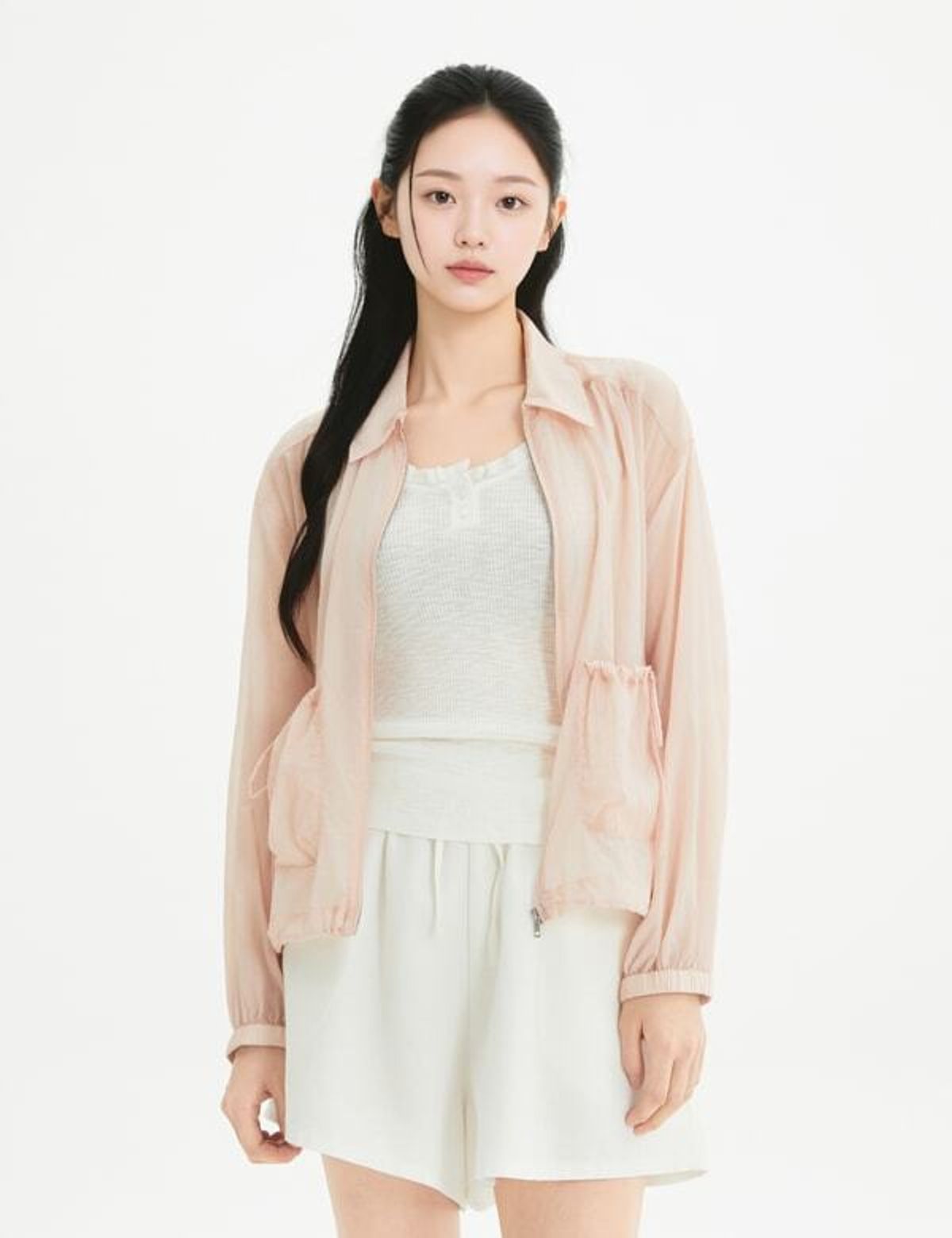 로엠(ROEM) 카라 시스루 바람막이 RMJPG26RT2