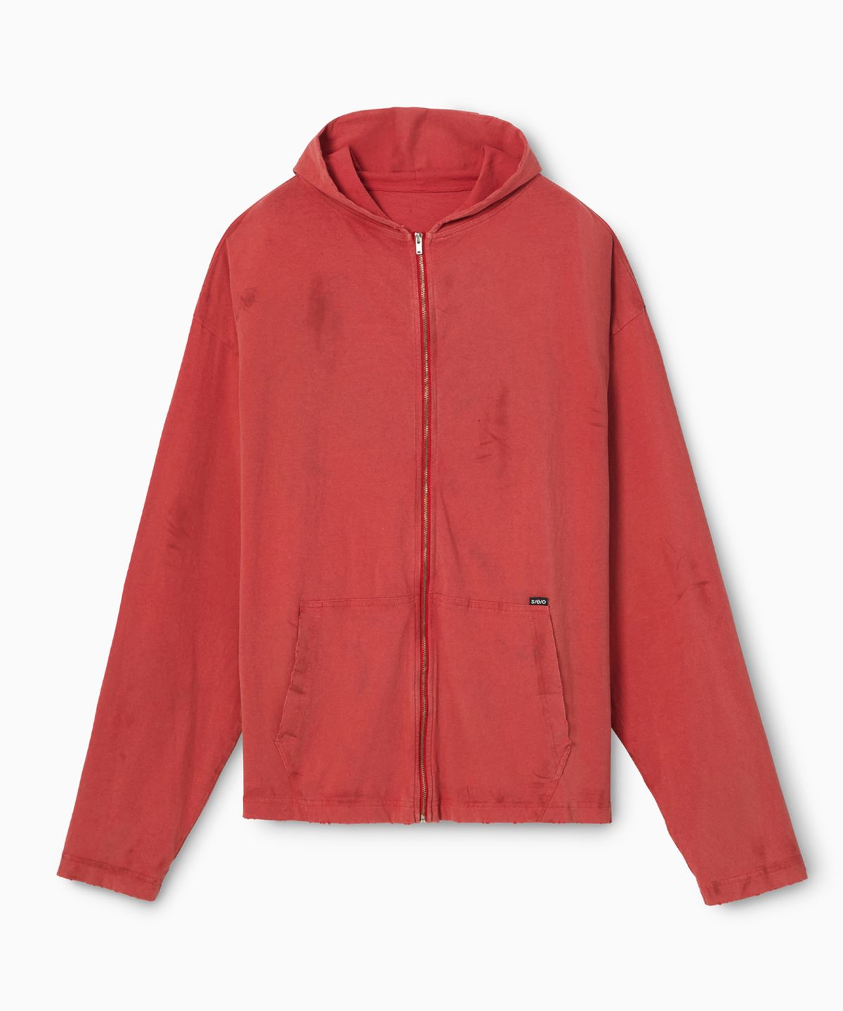 에스이오(s/e/o) LIGHTWEIGHT LOOSE HOODIE ZIP-UP RED