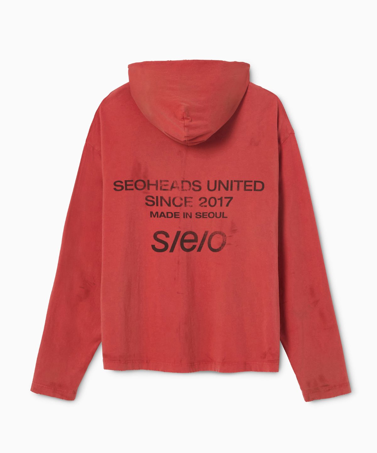 에스이오(s/e/o) LIGHTWEIGHT LOOSE HOODIE ZIP-UP RED