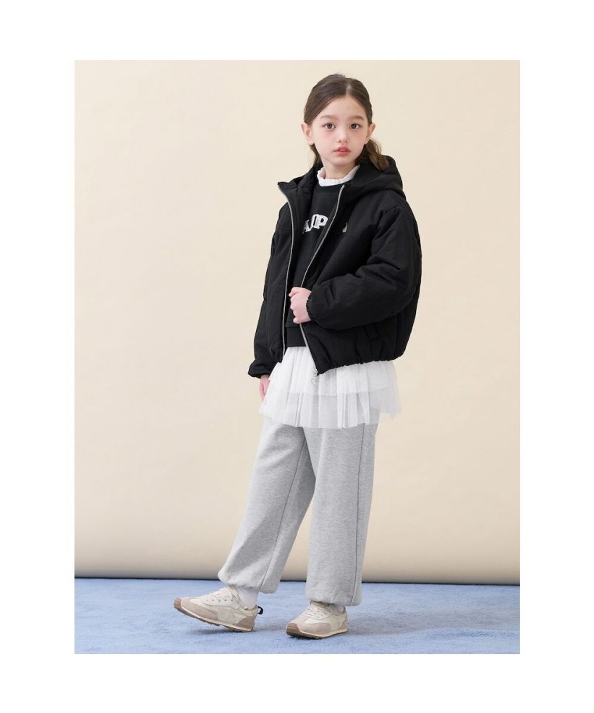 빈폴 키즈(BEANPOLE KIDS) 여아 숏 패딩 점퍼  블랙 (BI6138G035)