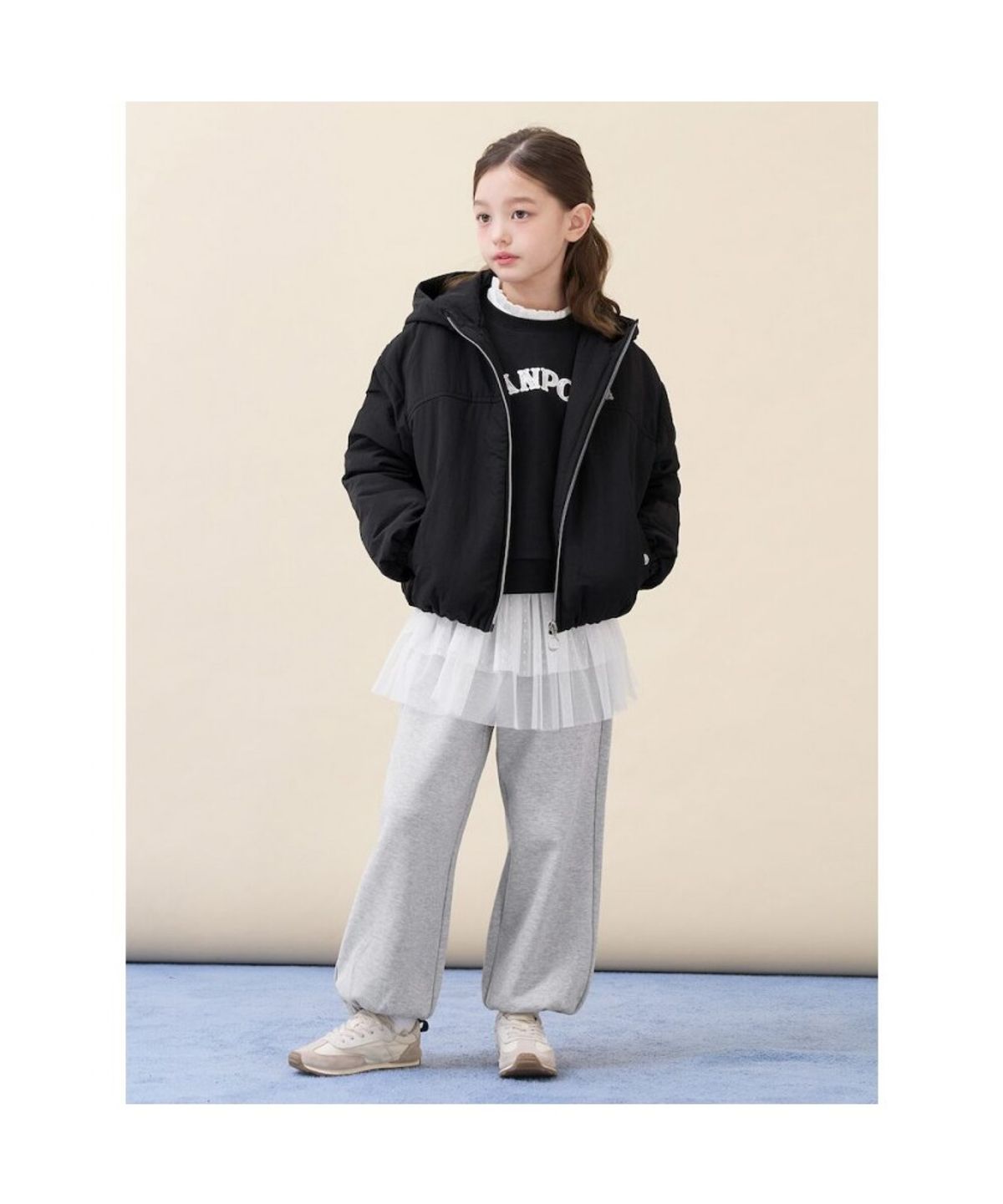 빈폴 키즈(BEANPOLE KIDS) 여아 숏 패딩 점퍼  블랙 (BI6138G035)
