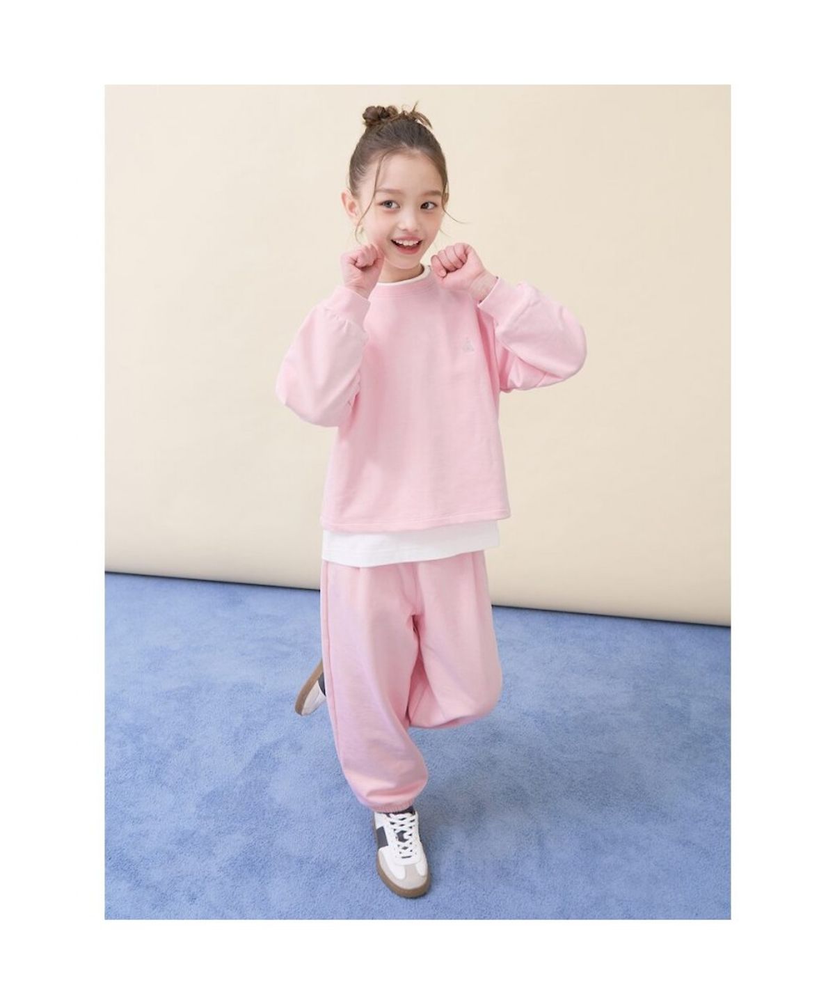 빈폴 키즈(BEANPOLE KIDS) 여아 빙키 그래픽 포인트 상하세트  라이트 핑크 (BI6141G05Y)