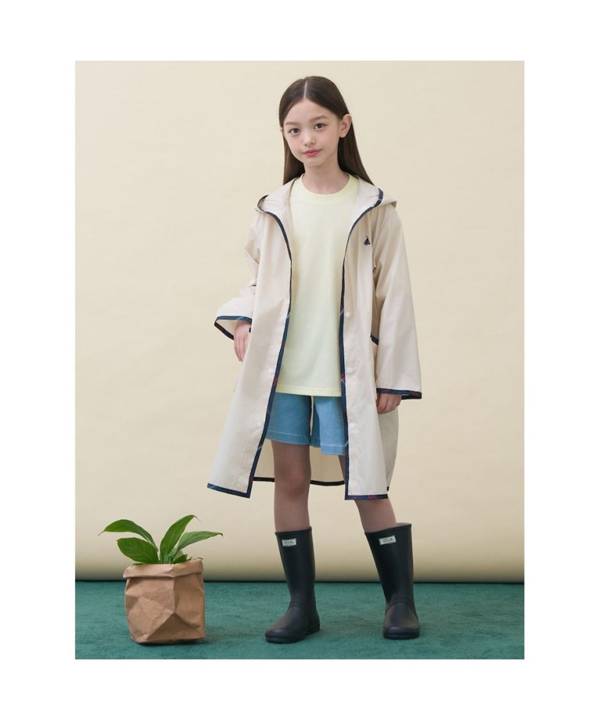 빈폴 키즈(BEANPOLE KIDS) 귀달이 우비  베이지 (BI6639U01A)