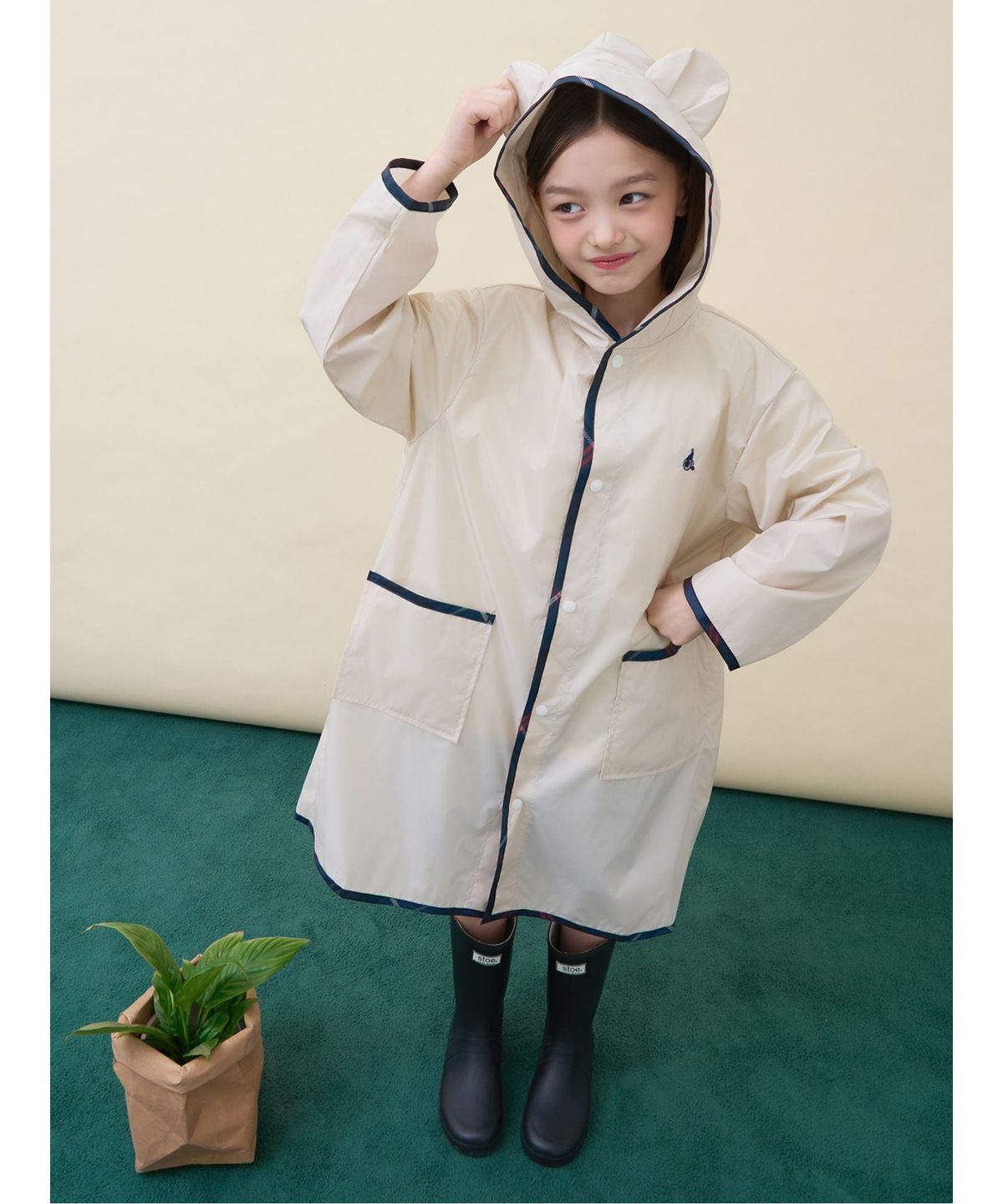 빈폴 키즈(BEANPOLE KIDS) 귀달이 우비  베이지 (BI6639U01A)