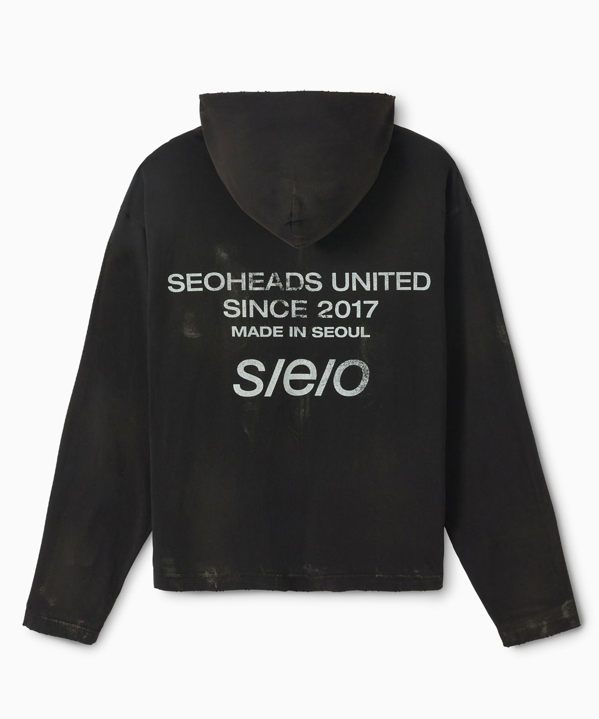 에스이오(s/e/o) LIGHTWEIGHT LOOSE HOODIE ZIP-UP BLACK