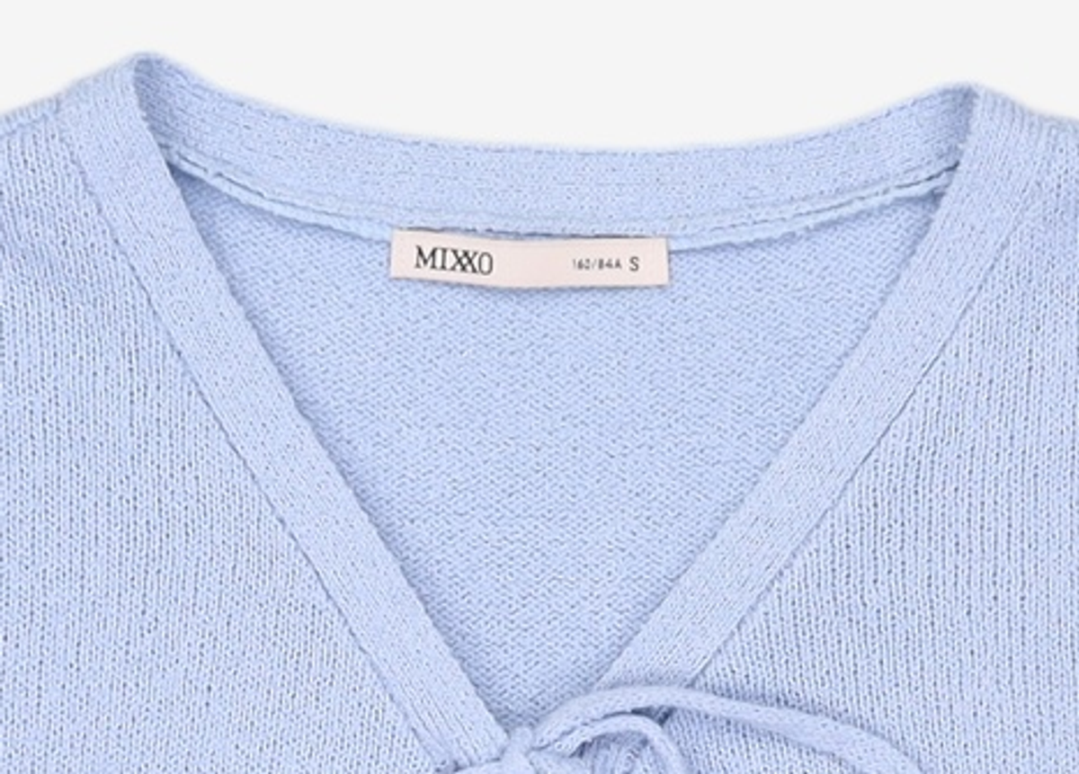 미쏘(MIXXO) 부클 리본 가디건_MIWCKE524T S