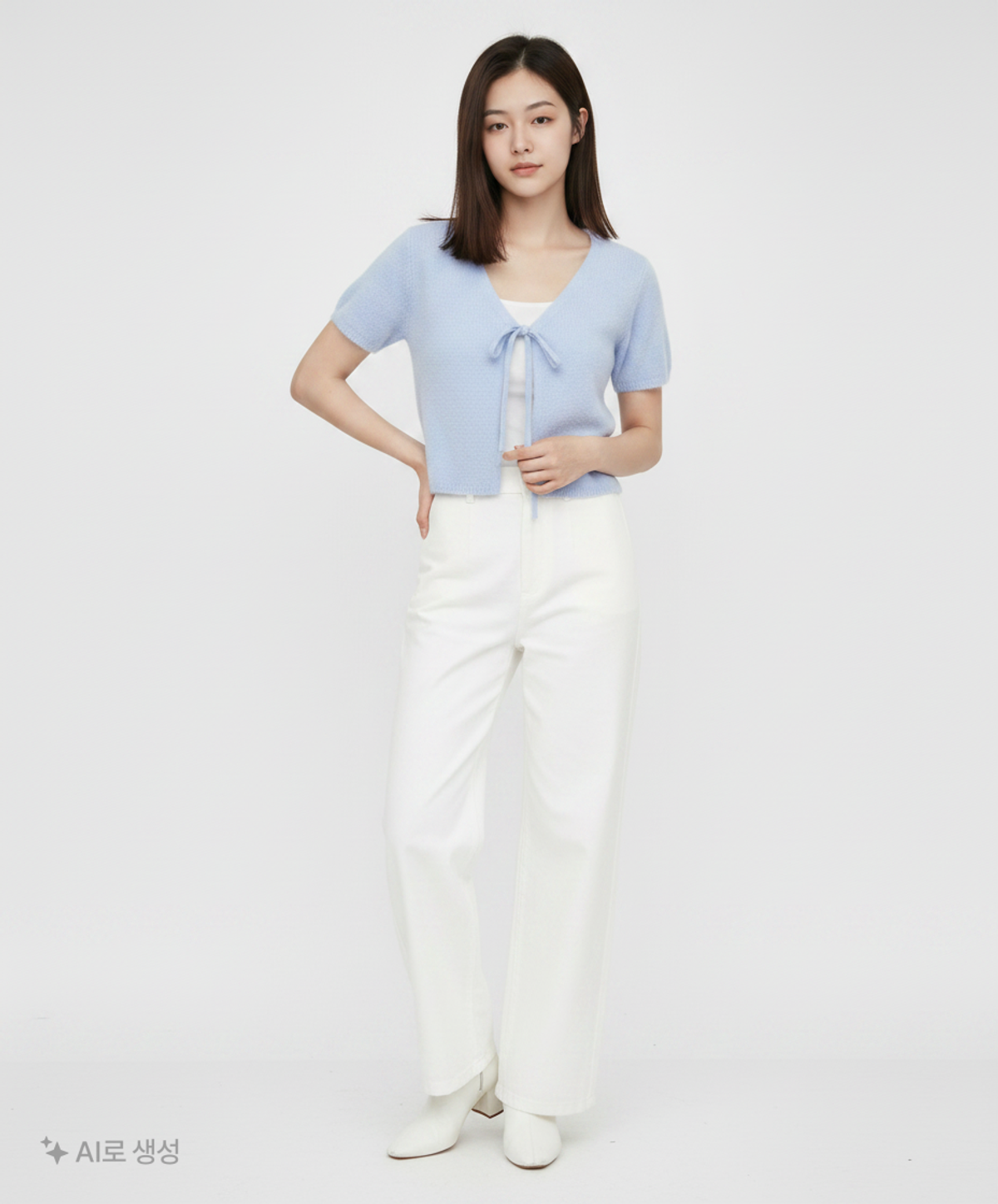 미쏘(MIXXO) 부클 리본 가디건_MIWCKE524T S