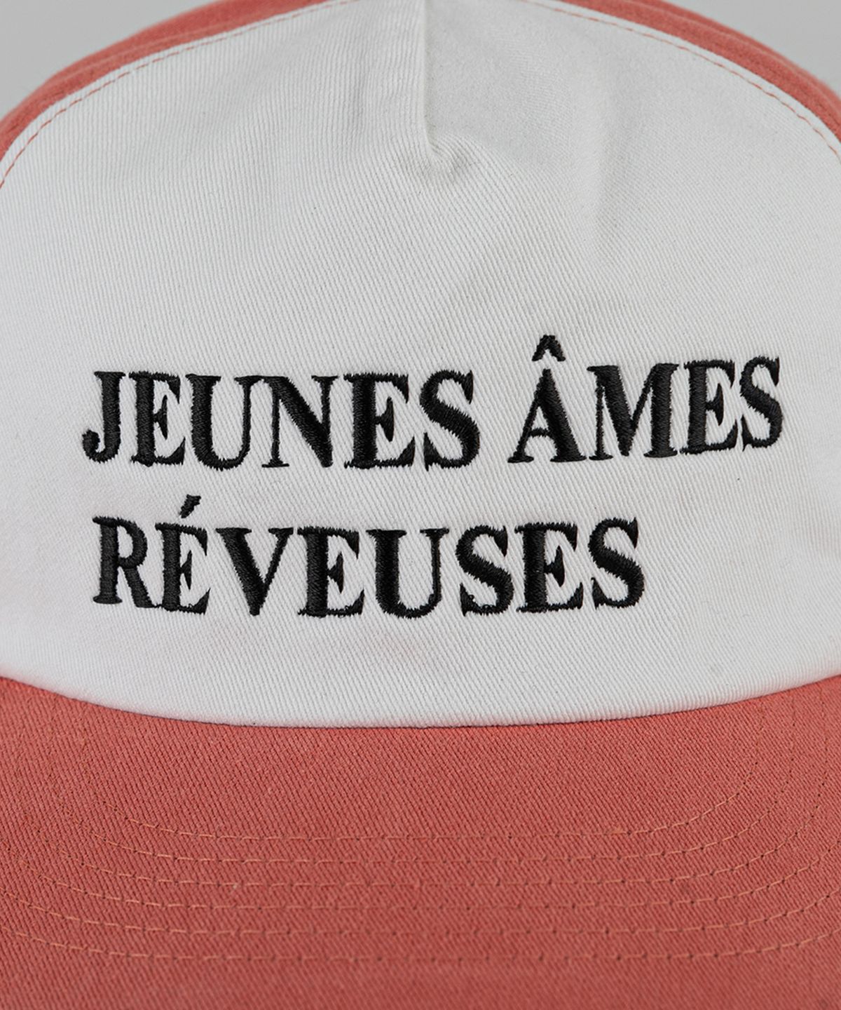 윅(WICK) JEUNES AMES 5패널 투톤 워싱 볼캡-핑크