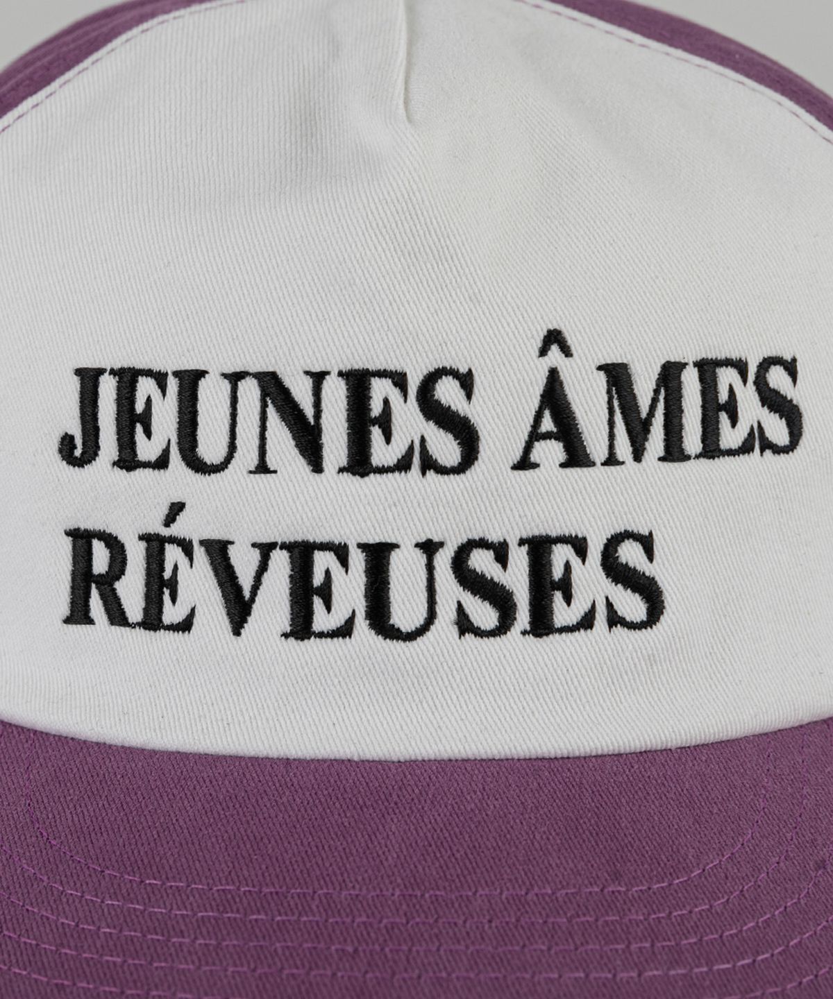 윅(WICK) JEUNES AMES 5패널 투톤 워싱 볼캡-퍼플