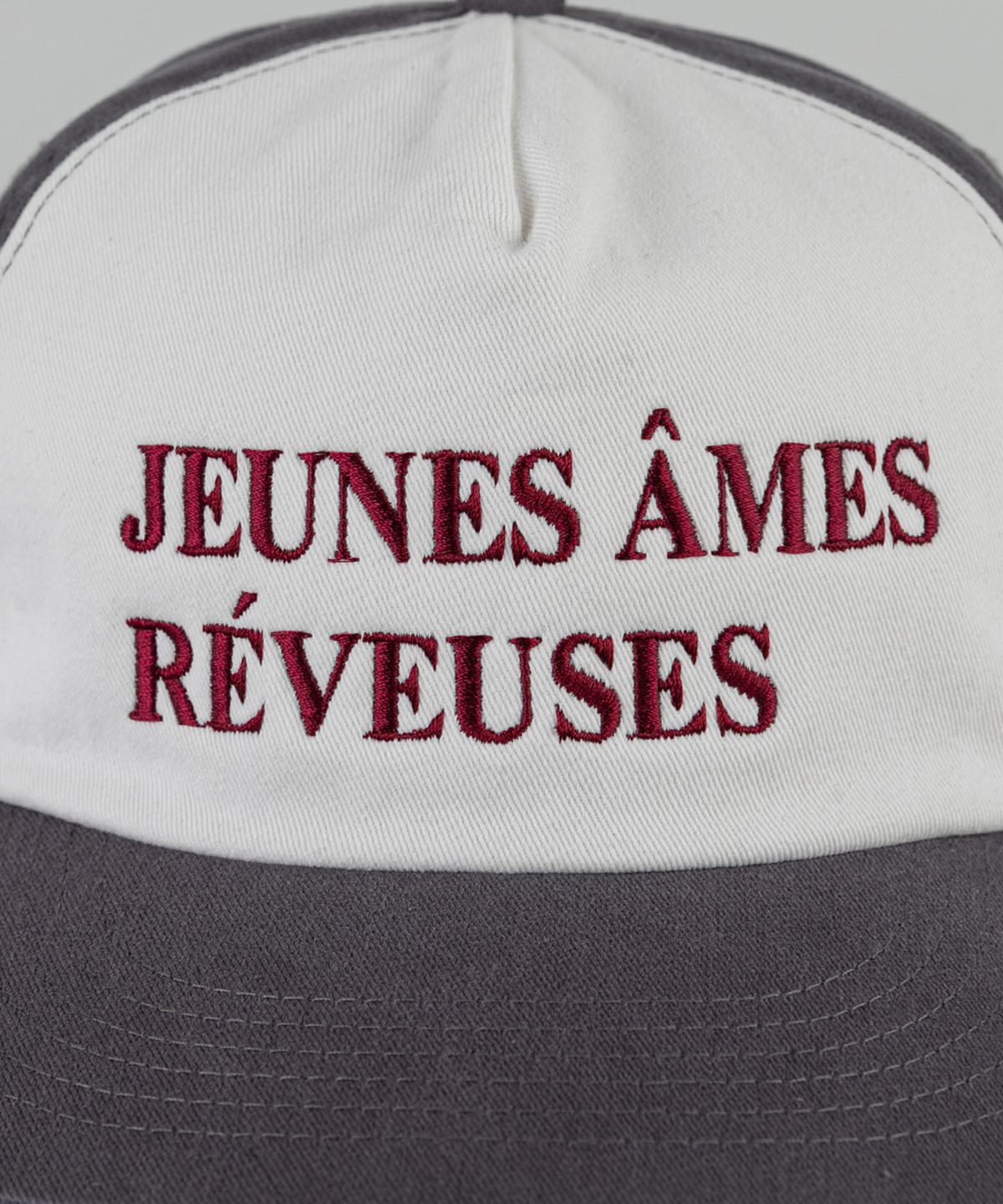 윅(WICK) JEUNES AMES 5패널 투톤 워싱 볼캡-차콜