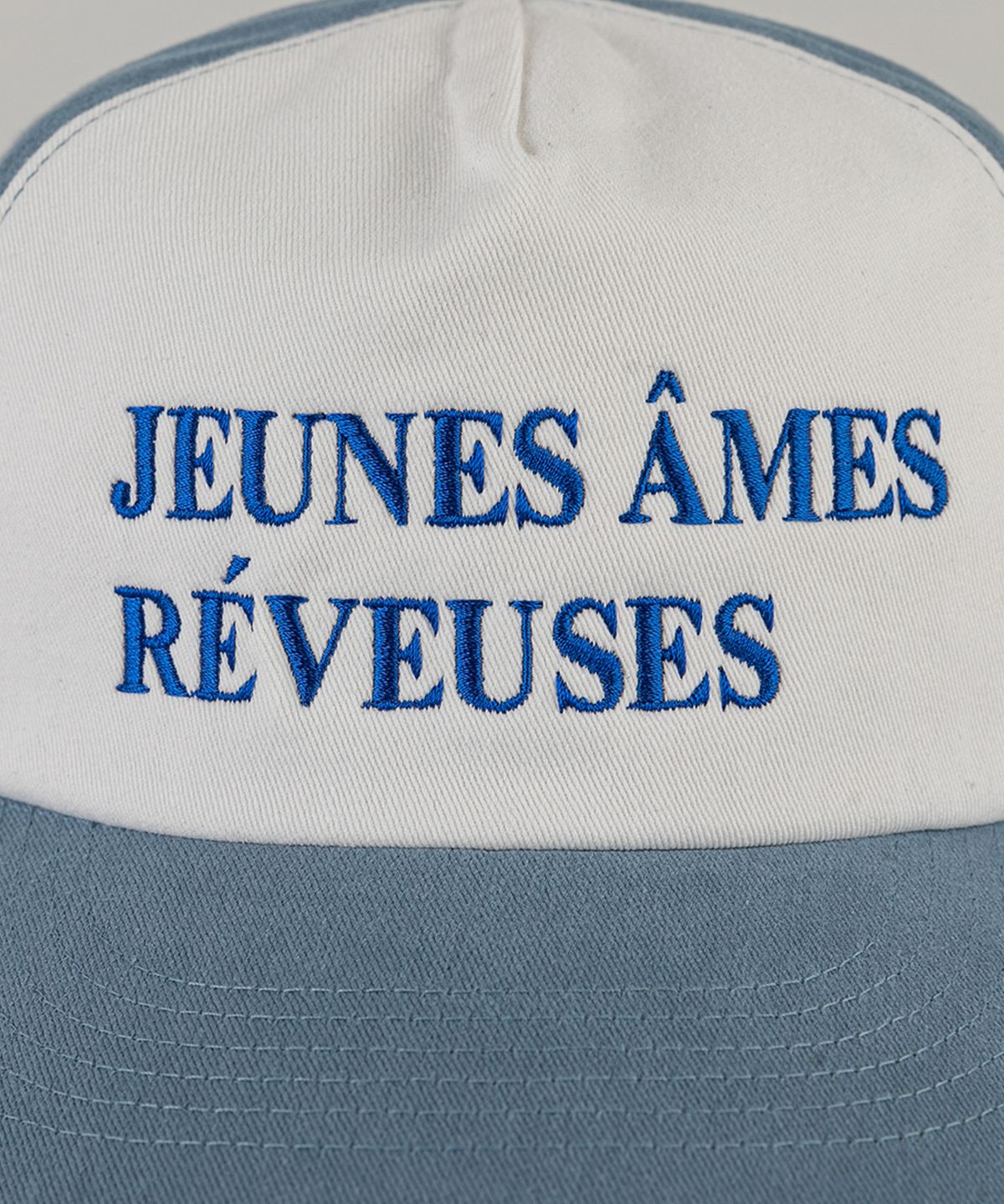 윅(WICK) JEUNES AMES 5패널 투톤 워싱 볼캡-스카이블루