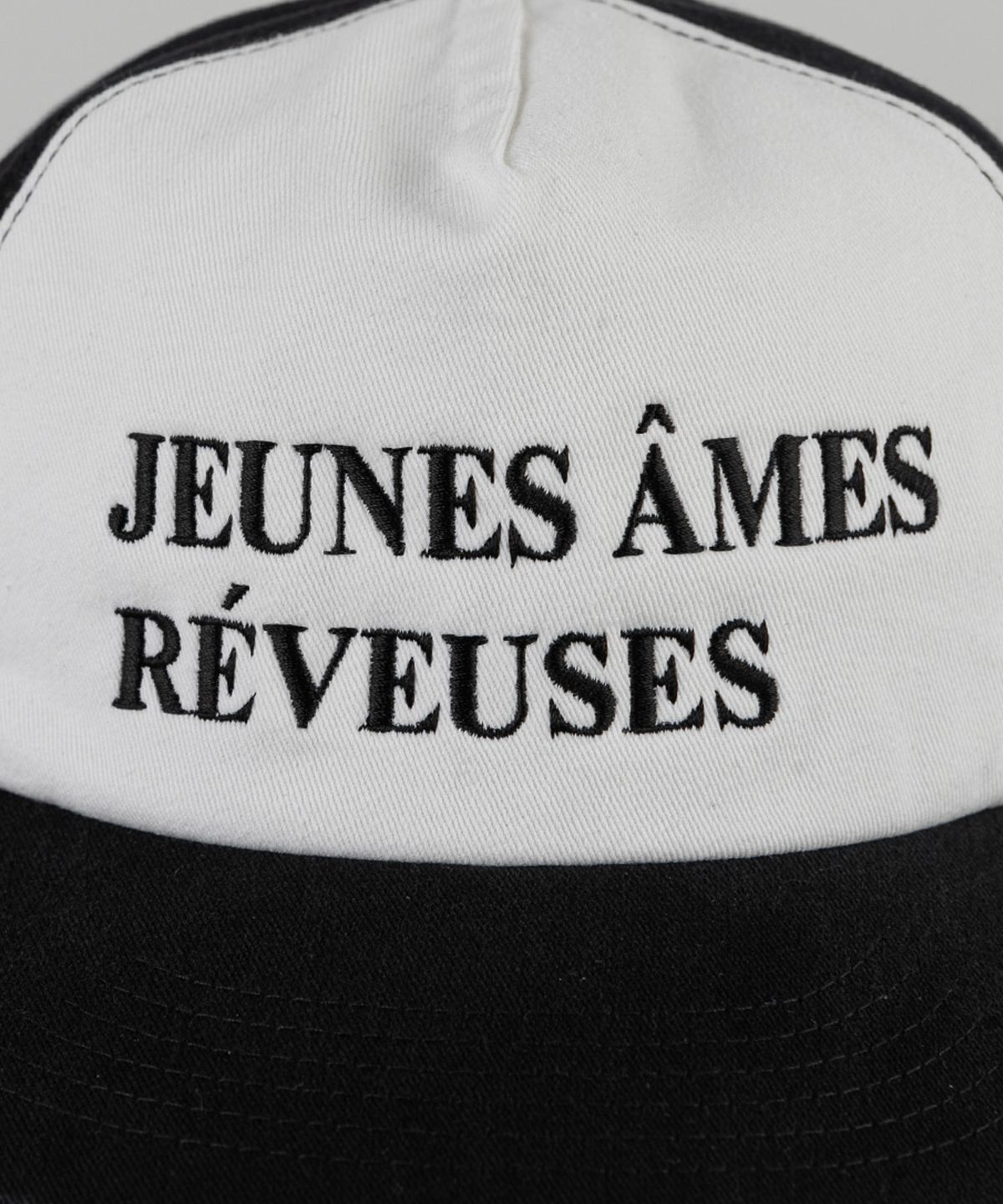 윅(WICK) JEUNES AMES 5패널 투톤 워싱 볼캡-블랙