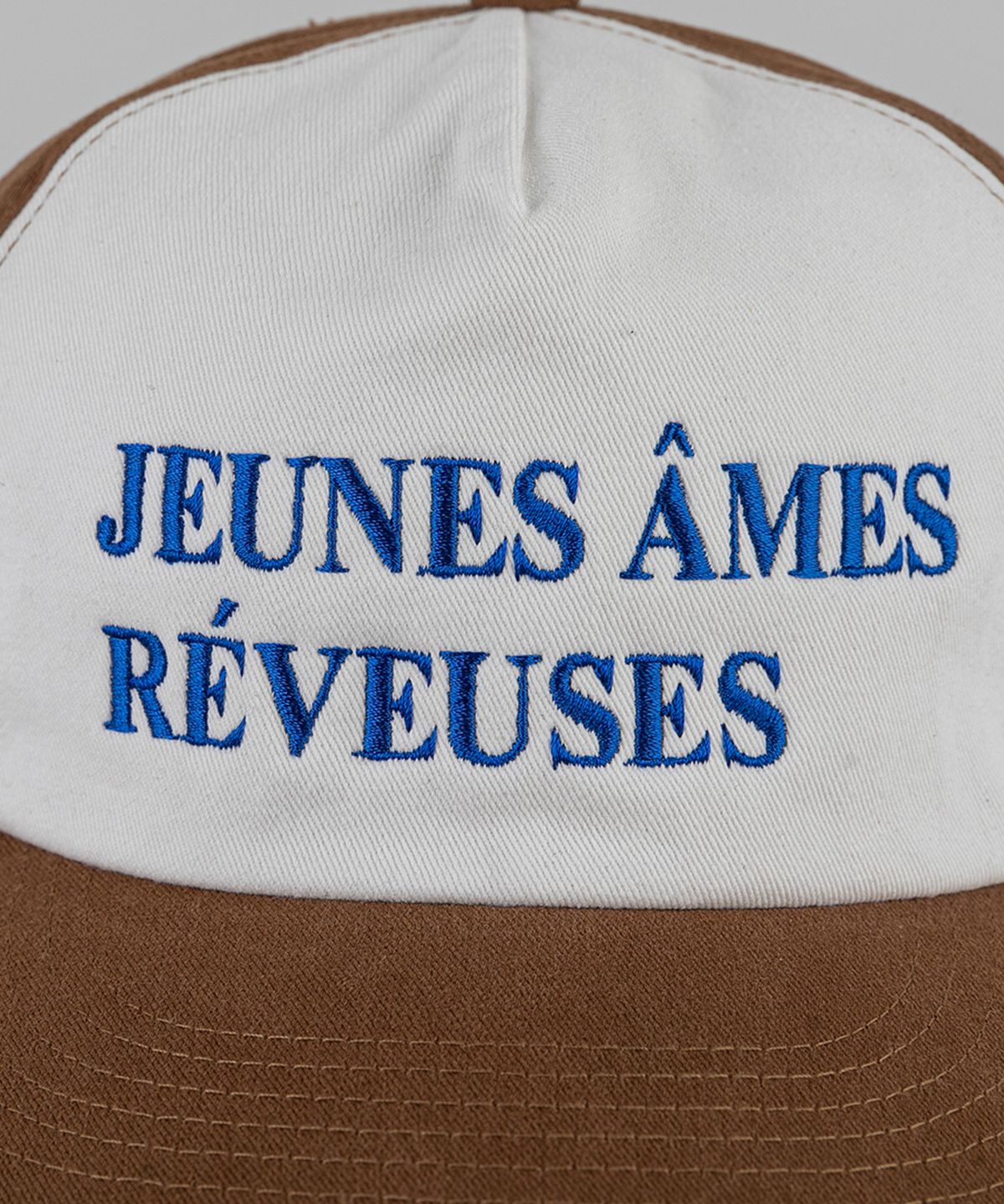 윅(WICK) JEUNES AMES 5패널 투톤 워싱 볼캡-브라운