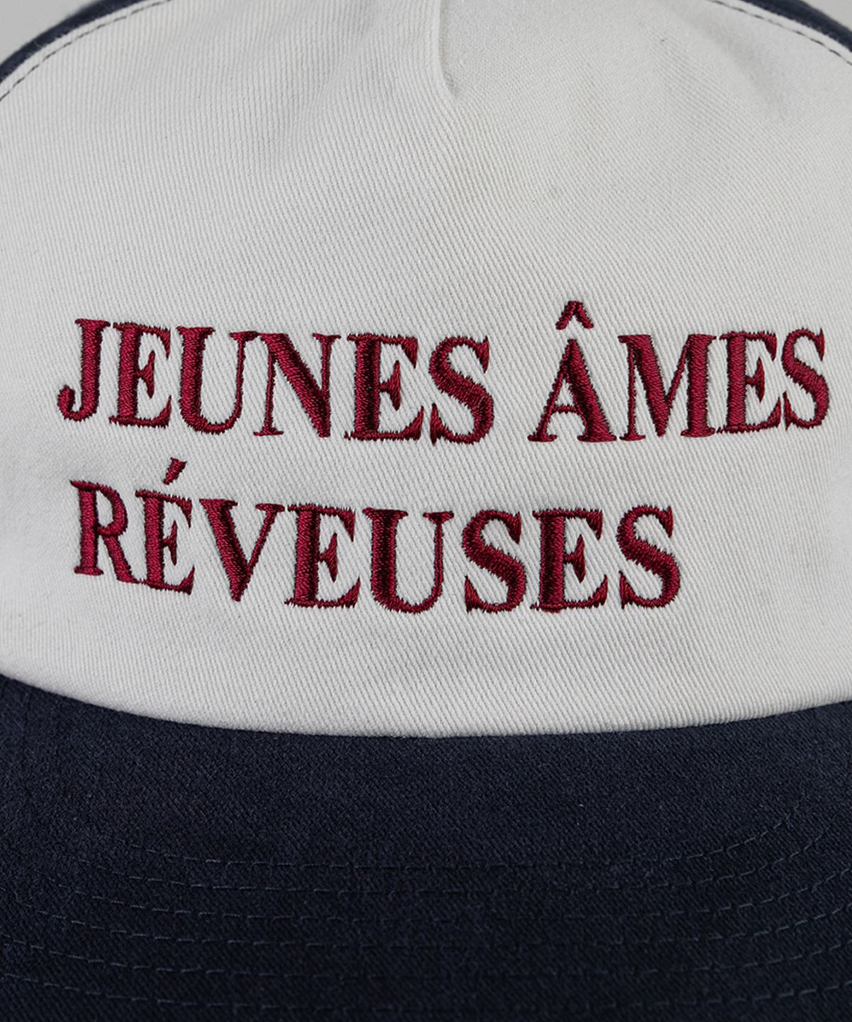 윅(WICK) JEUNES AMES 5패널 투톤 워싱 볼캡-네이비