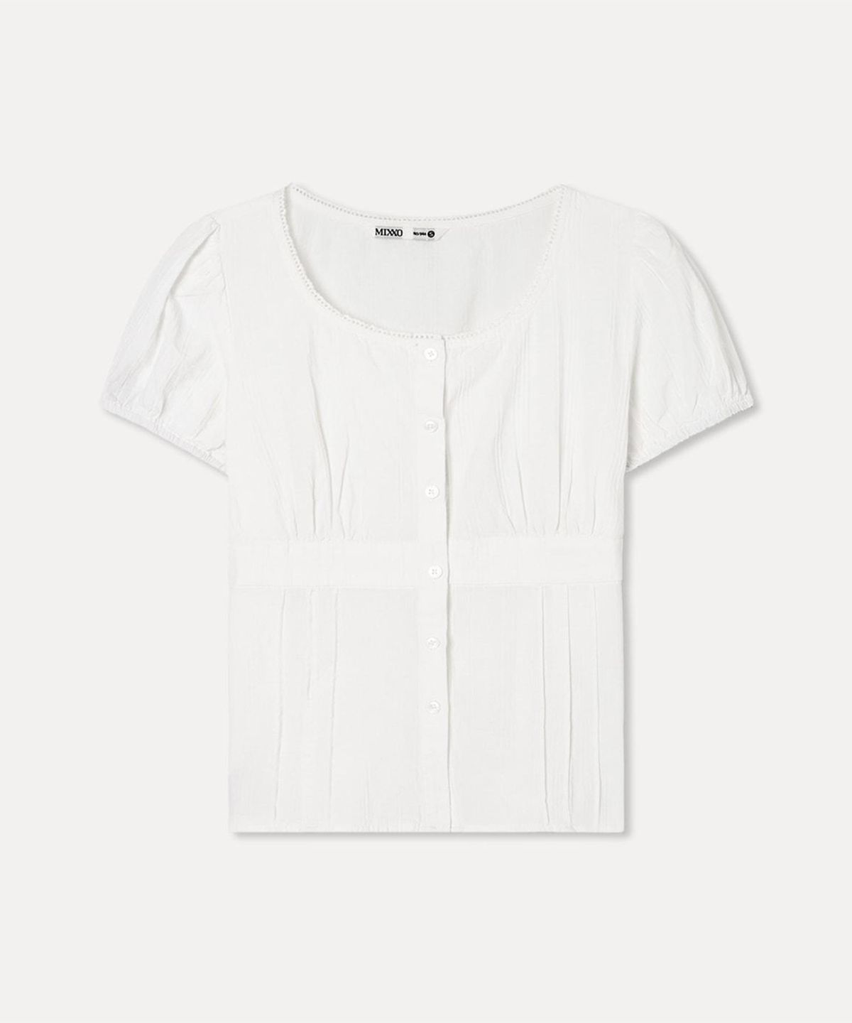 미쏘(MIXXO) 셔링 절개 블라우스 RE BWG51QG_MIWBWG70RG