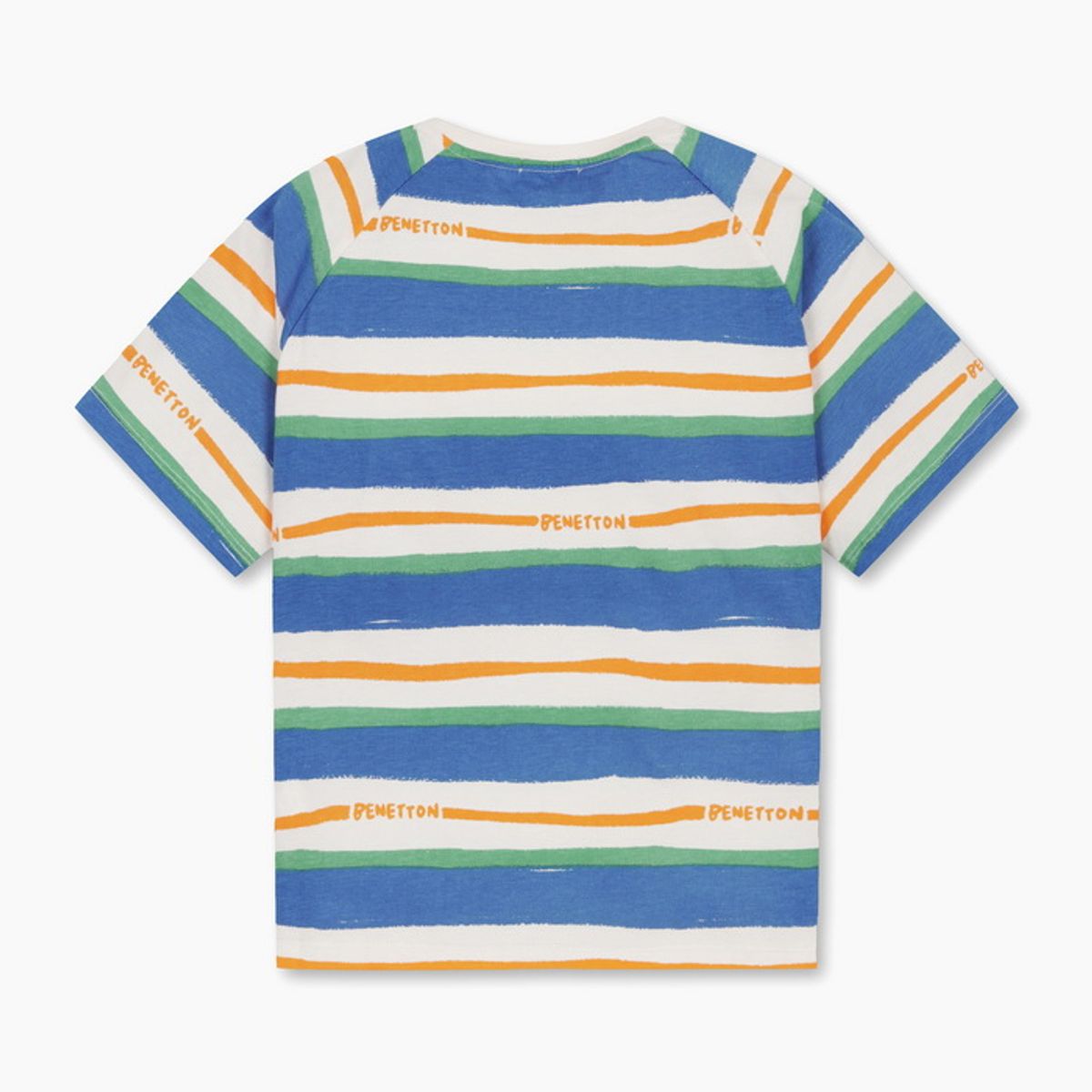 베네통키즈(BENETTONKIDS) [Online Exclusive] 크레용 스트라이프 티셔츠_QATS04641BL