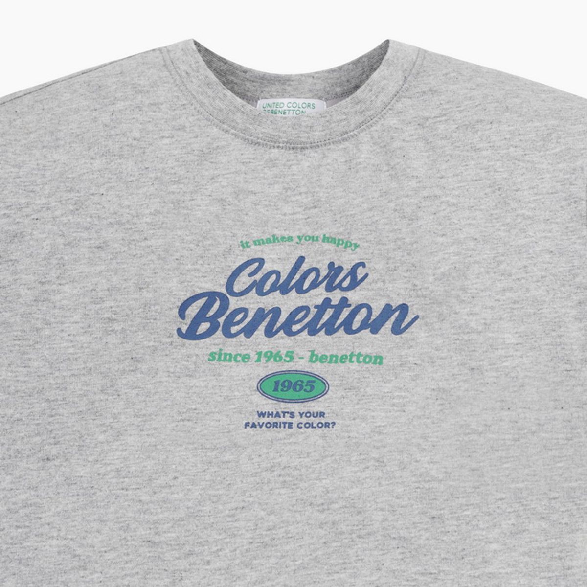 베네통키즈(BENETTONKIDS) [Online Exclusive] 5부 그래픽 티셔츠_QATS01641MG