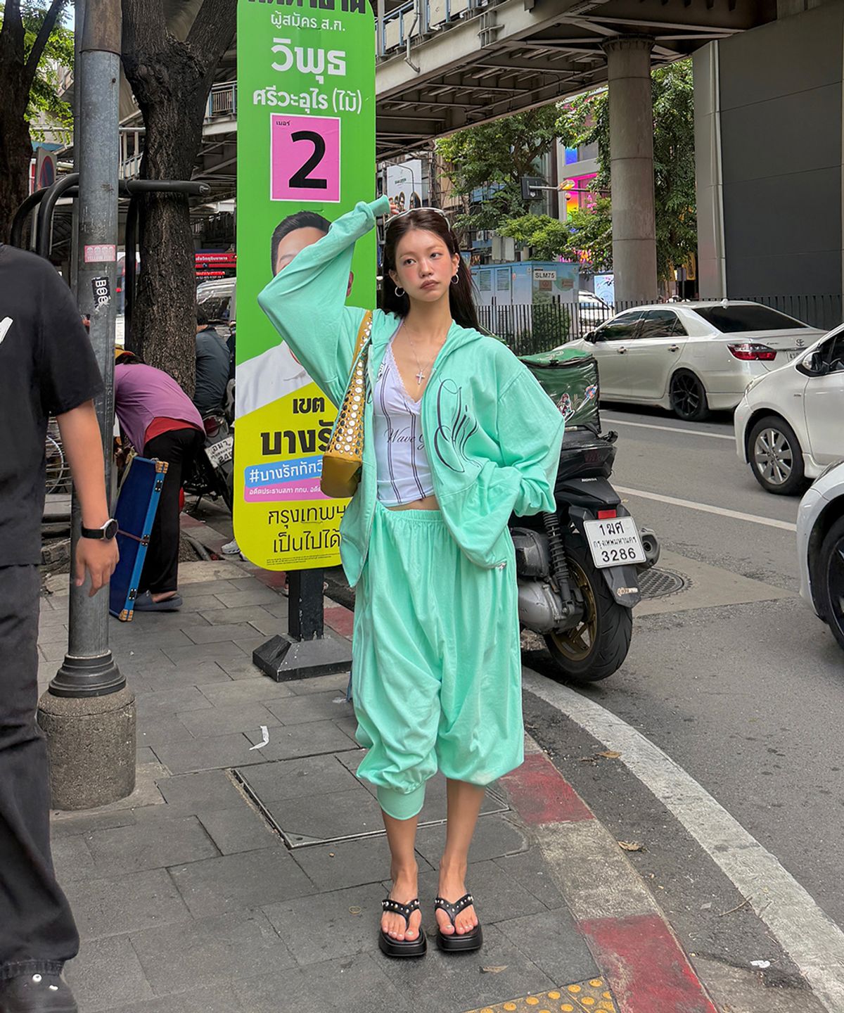 웨이브걸(WAVEGIRL) Single Wave Hood Zip-Up-Mint