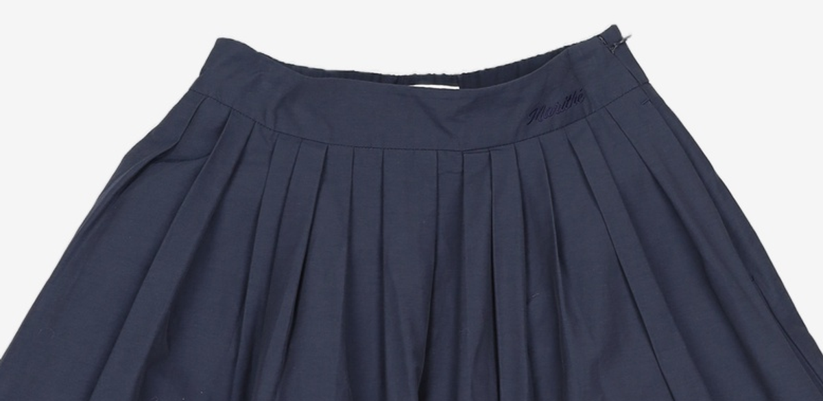 마리떼 프랑소와 저버(MARITHÉ + FRANҪOIS GIRBAUD) W NYLON BANDING FULL SKIRT navy S