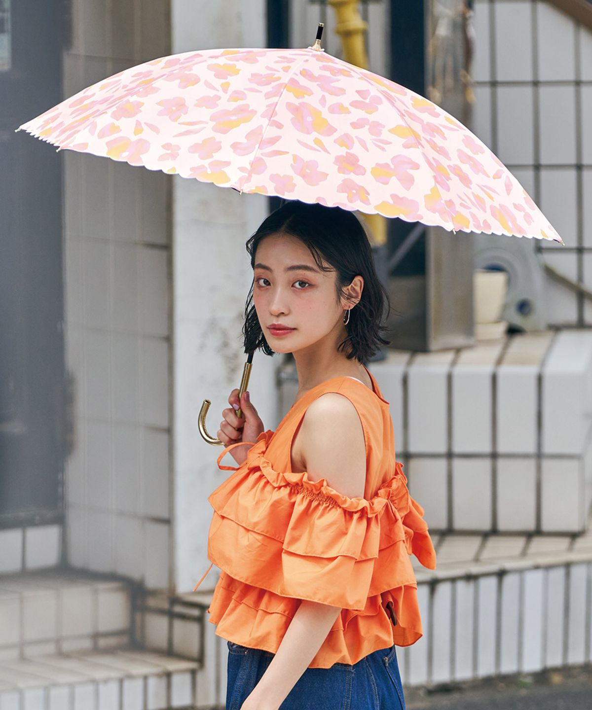 더블유피씨(W.P.C) 늬앙스 플라워 자외선차단 암막 장양산 81-16396-101