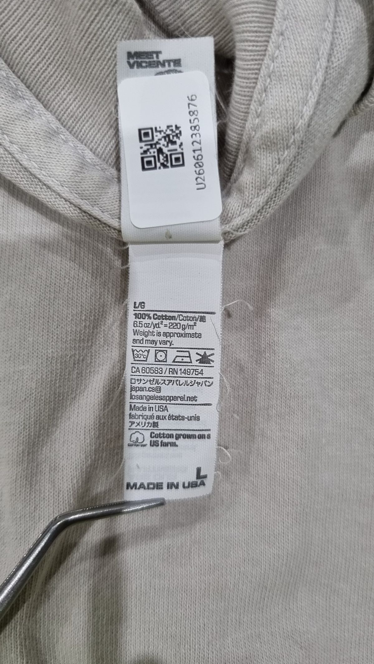 로스앤젤레스 어패럴(LOS ANGELES APPAREL) 긴소매 티셔츠 L