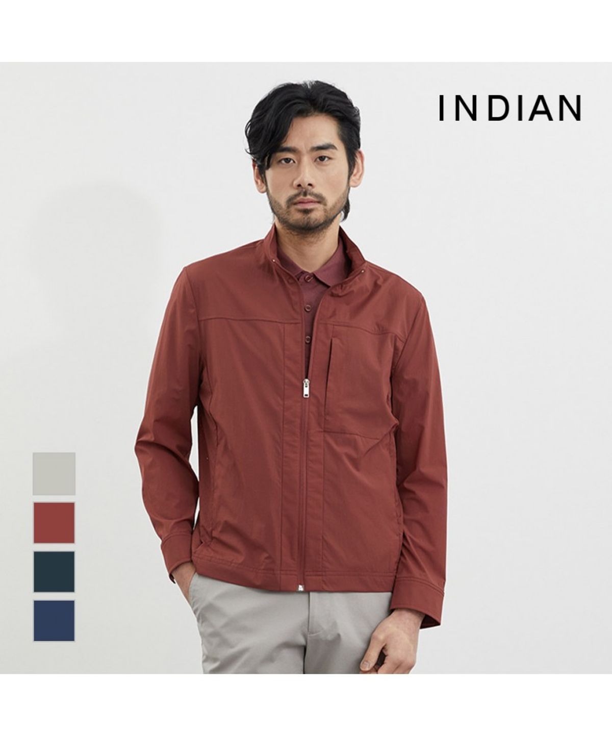 인디안(INDIAN) 전략 홑겹 점퍼_MIECL4M2401