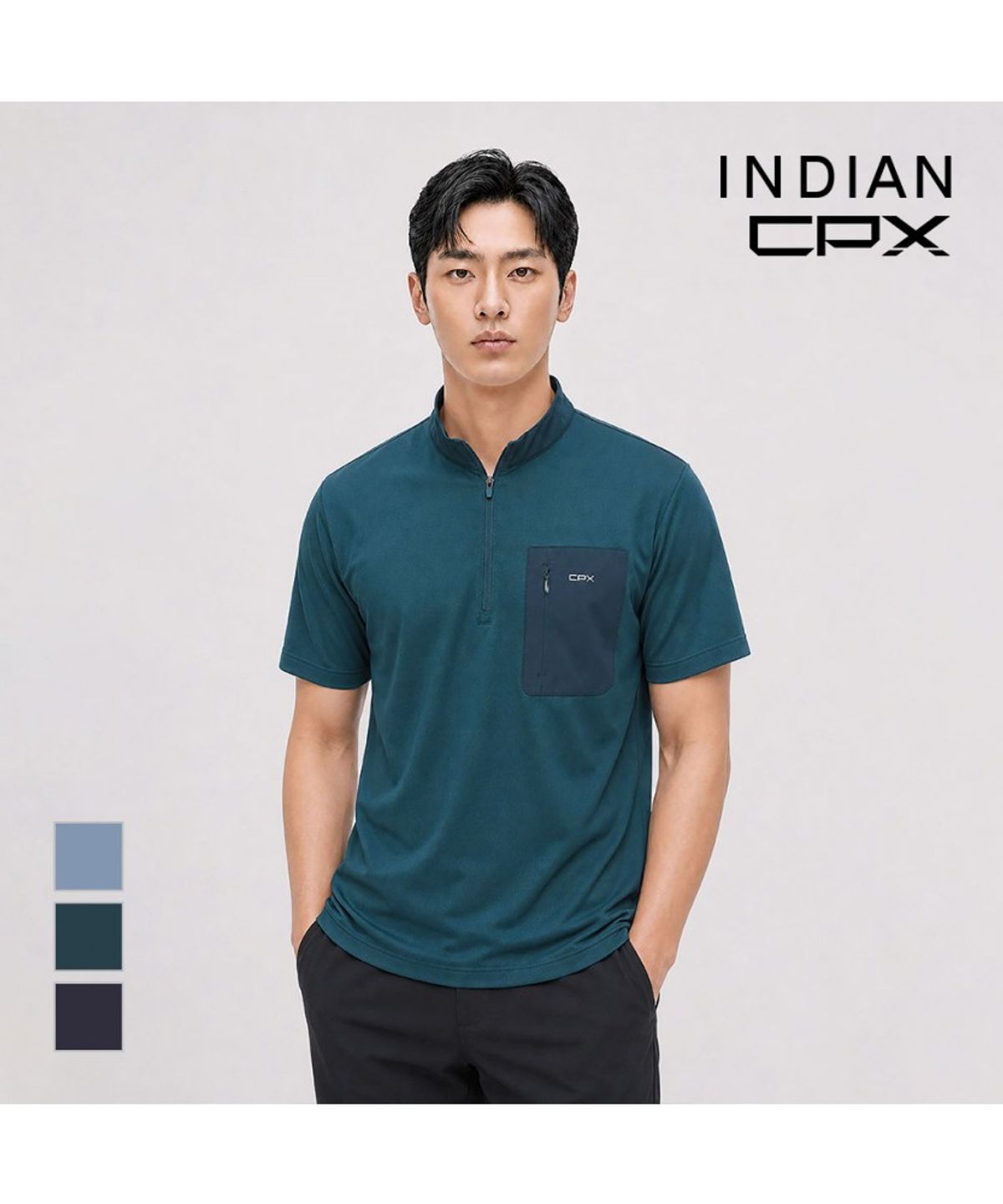 인디안(INDIAN) CPX 하프집업 티셔츠_M2OAS6M3101