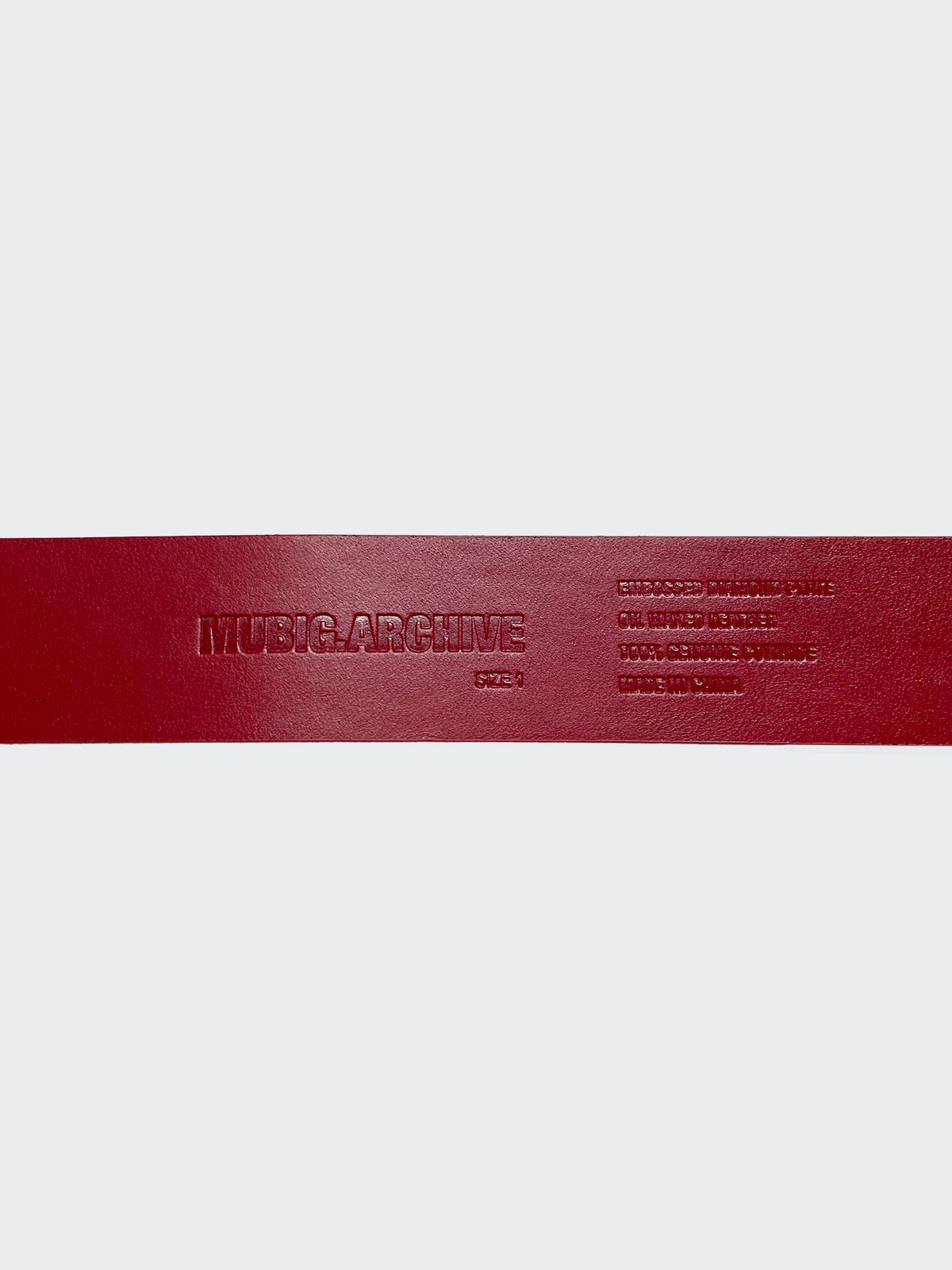 무비그아카이브(MUBIG.ARCHIVE) Diamond Plate Belt (Red)
